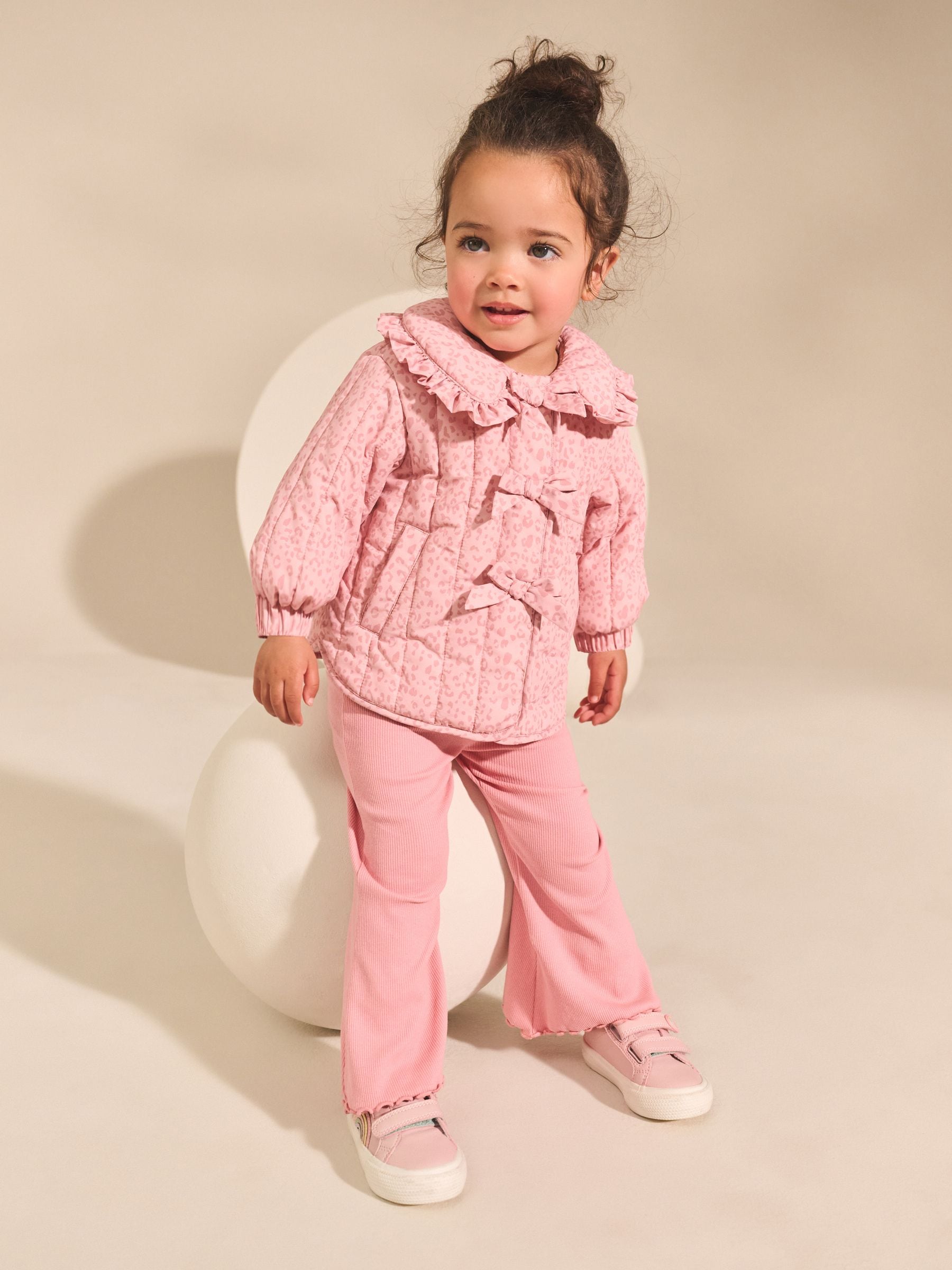 Pink Shower Resistant Frill Collar Jacket (3mths-7yrs)