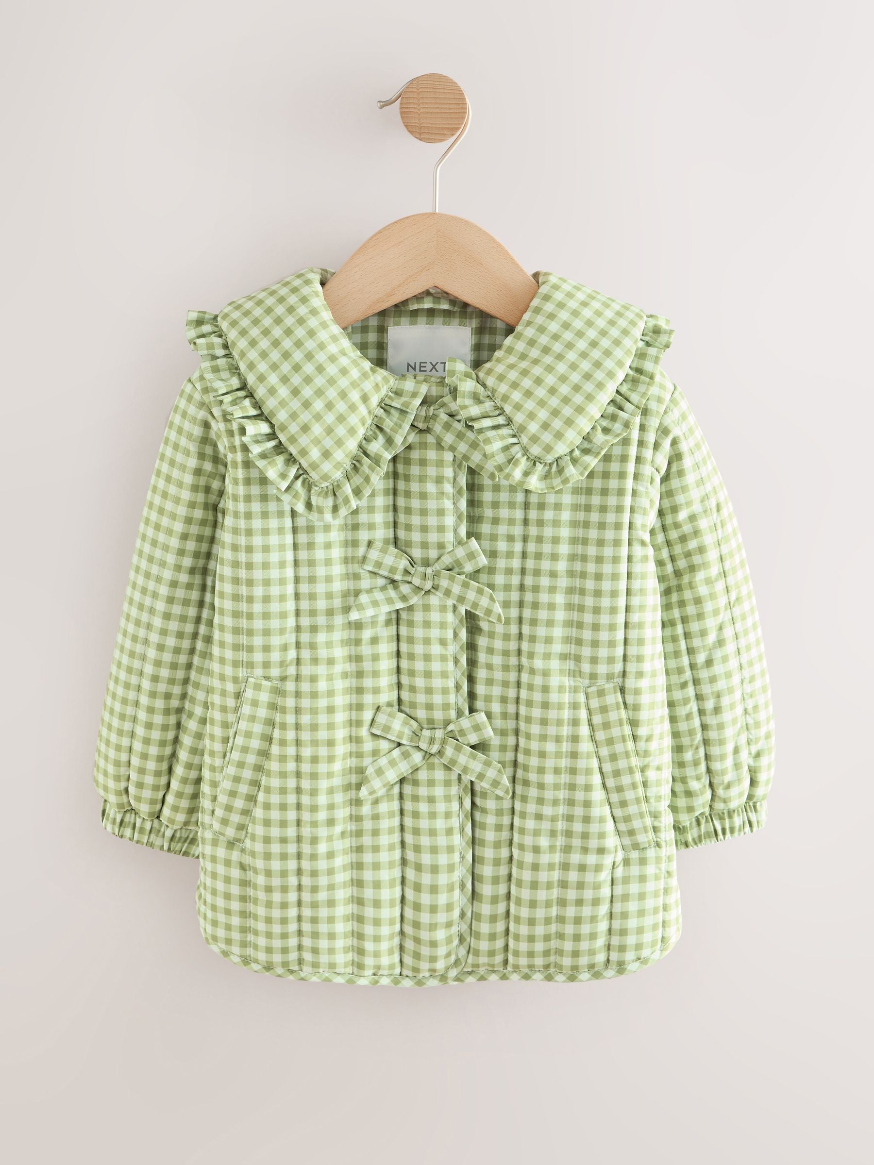 Green Shower Resistant Frill Collar Jacket (3mths-7yrs)