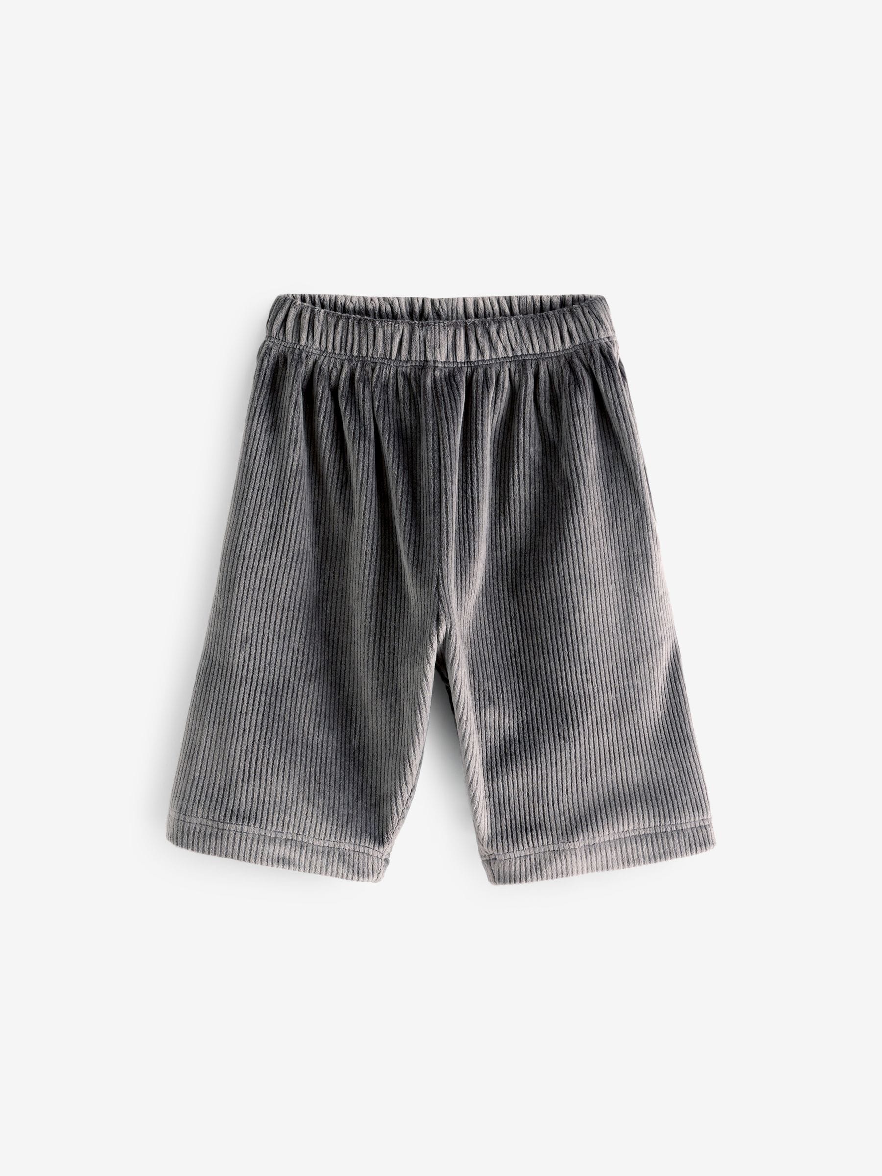 Charcoal Wide Corduroy Trousers (3mths-7yrs)