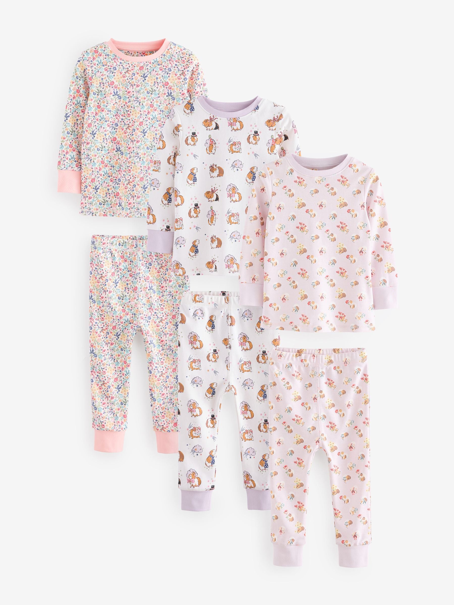 Multi Snuggle Pyjamas 3 Pack