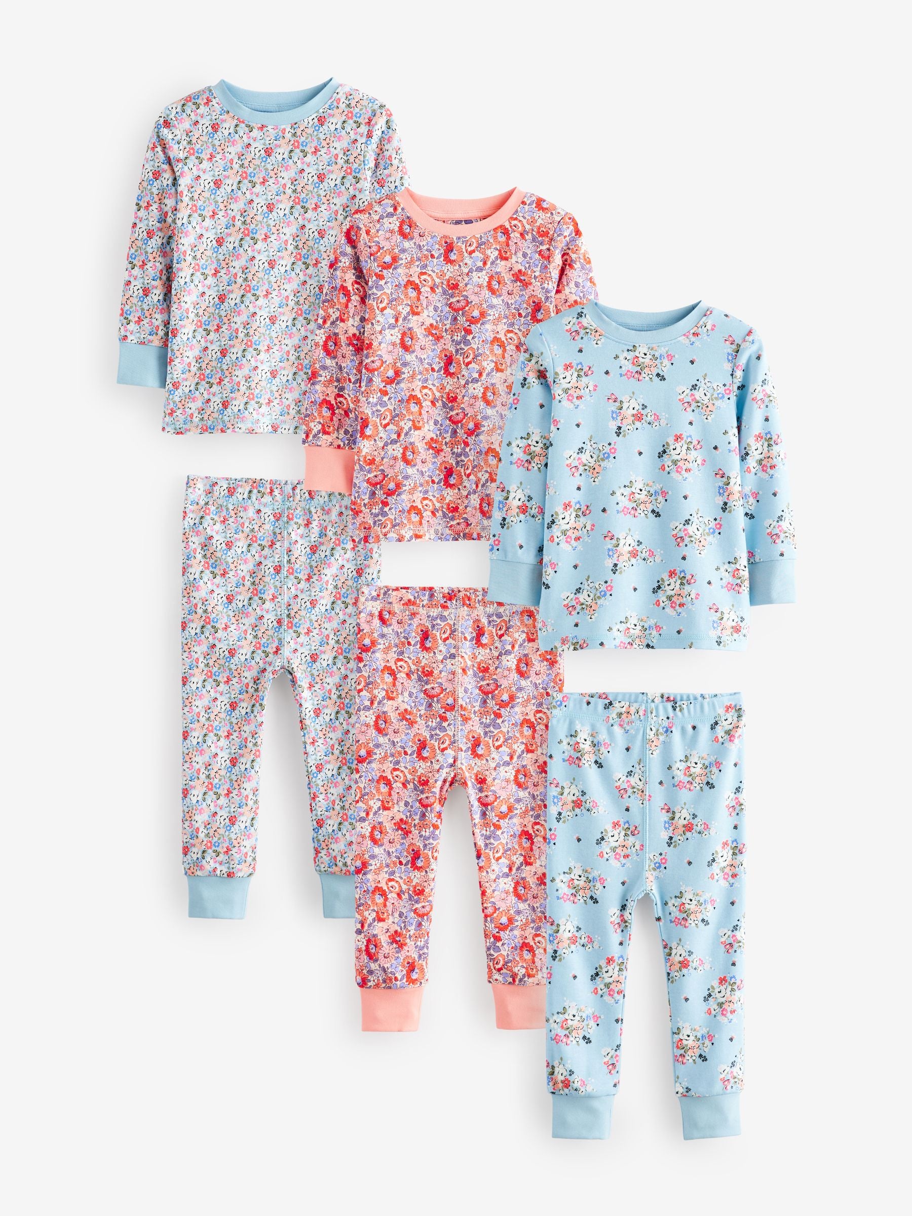 Multi Cath Kidston Floral Pyjamas 3 Pack