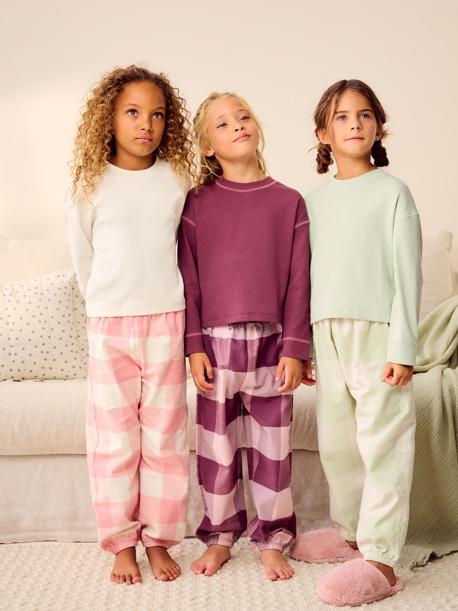 Green/Purple Woven Joggers Pyjamas 3 Pack (3-16yrs)