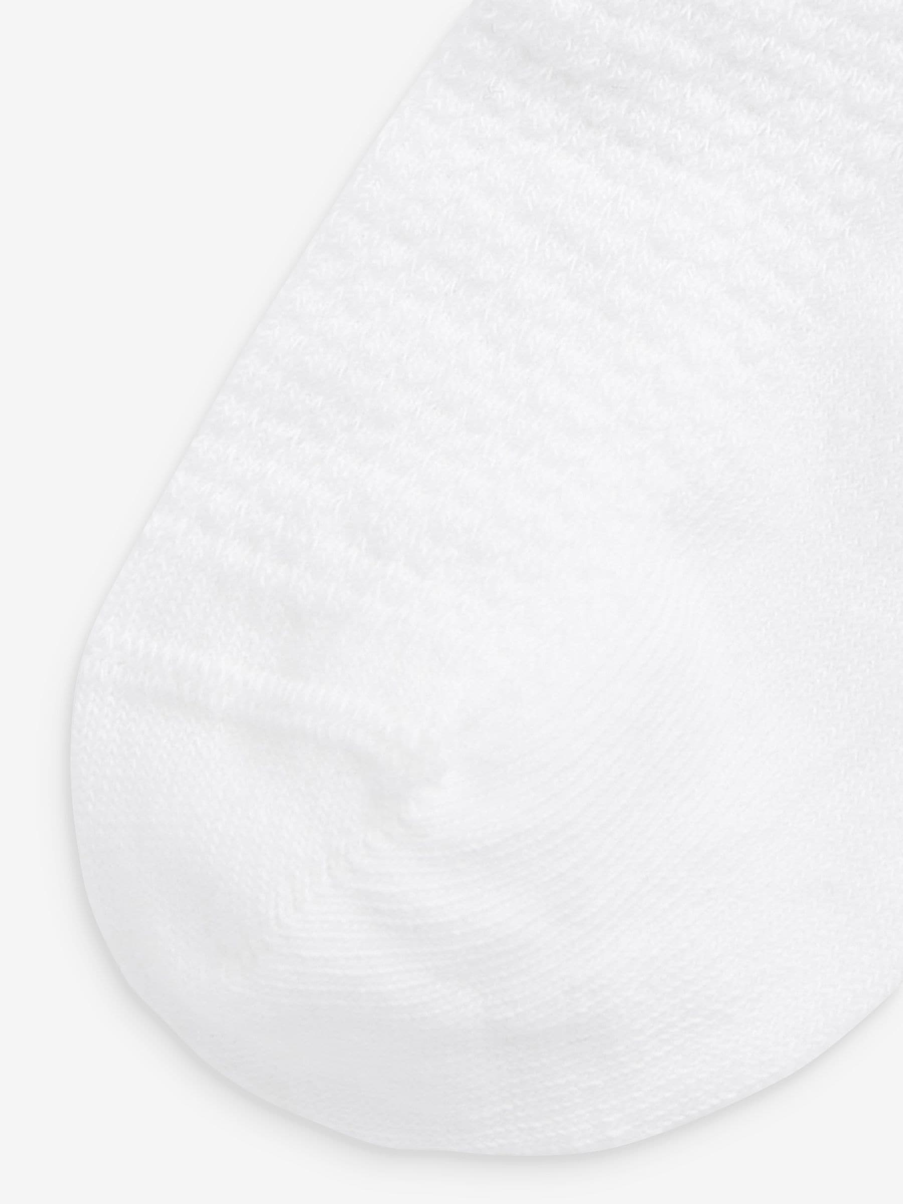 White 5 Pack Cotton Rich Ruffle Trainer Socks