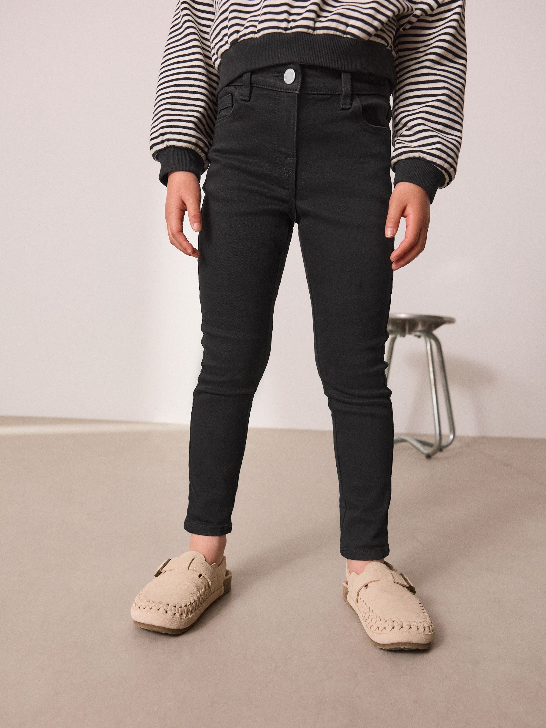 Black Regular Fit Skinny Jeans (3-16yrs)