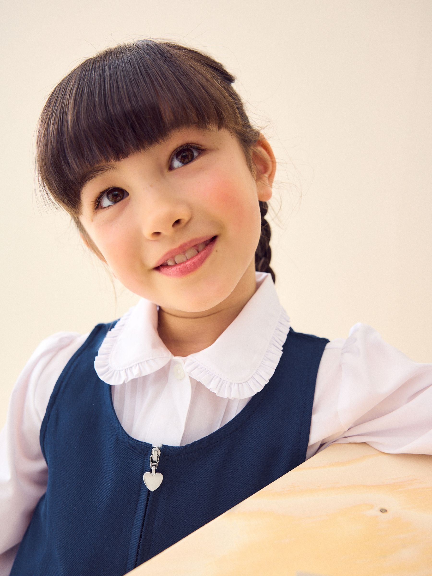 Royal Blue Regular Fit Zip Front School Pinafore (3-14yrs)
