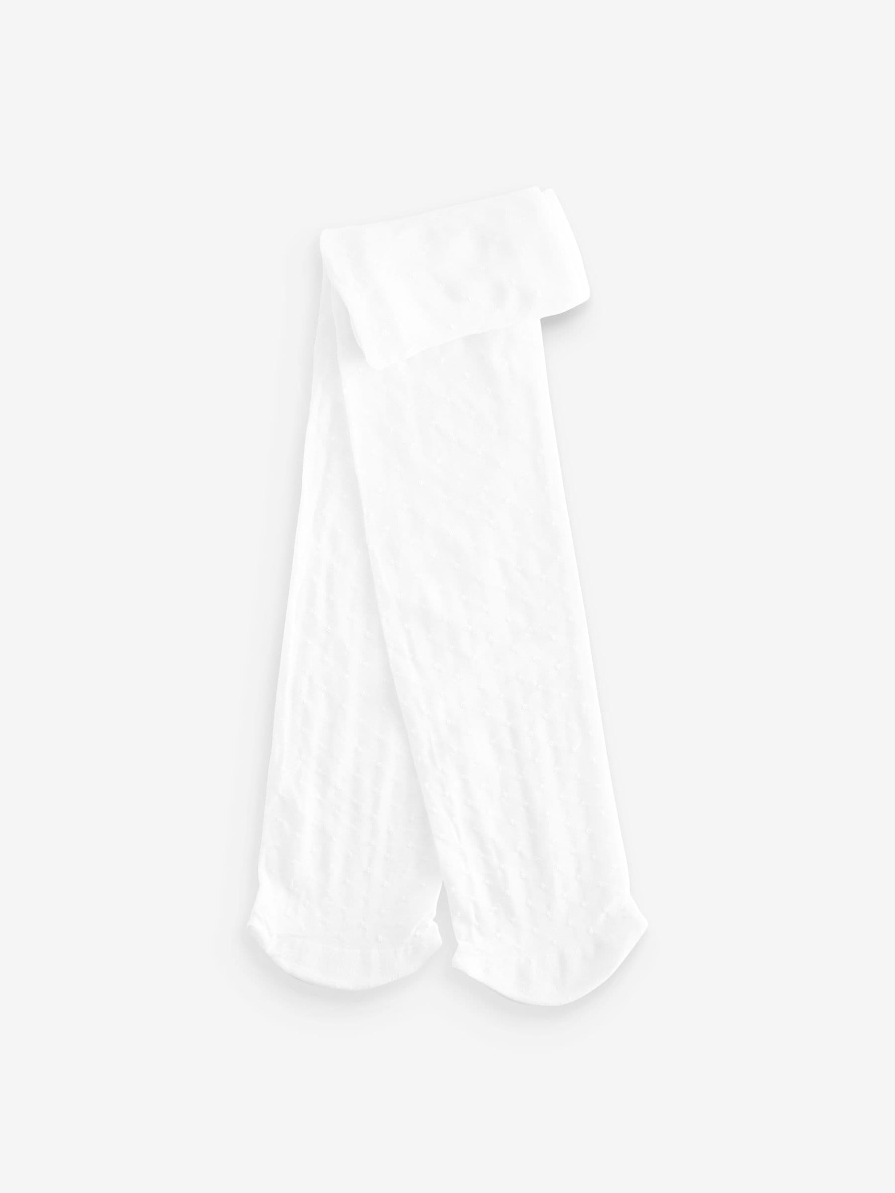 White 40 Denier Spot Tights