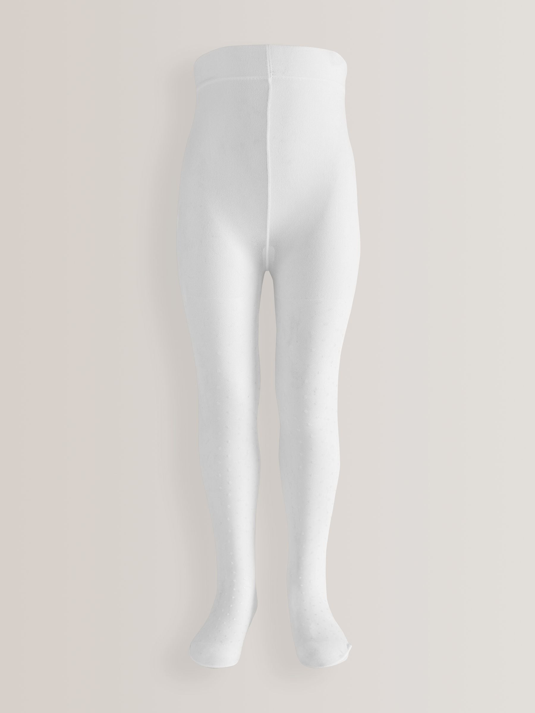 White 40 Denier Spot Tights