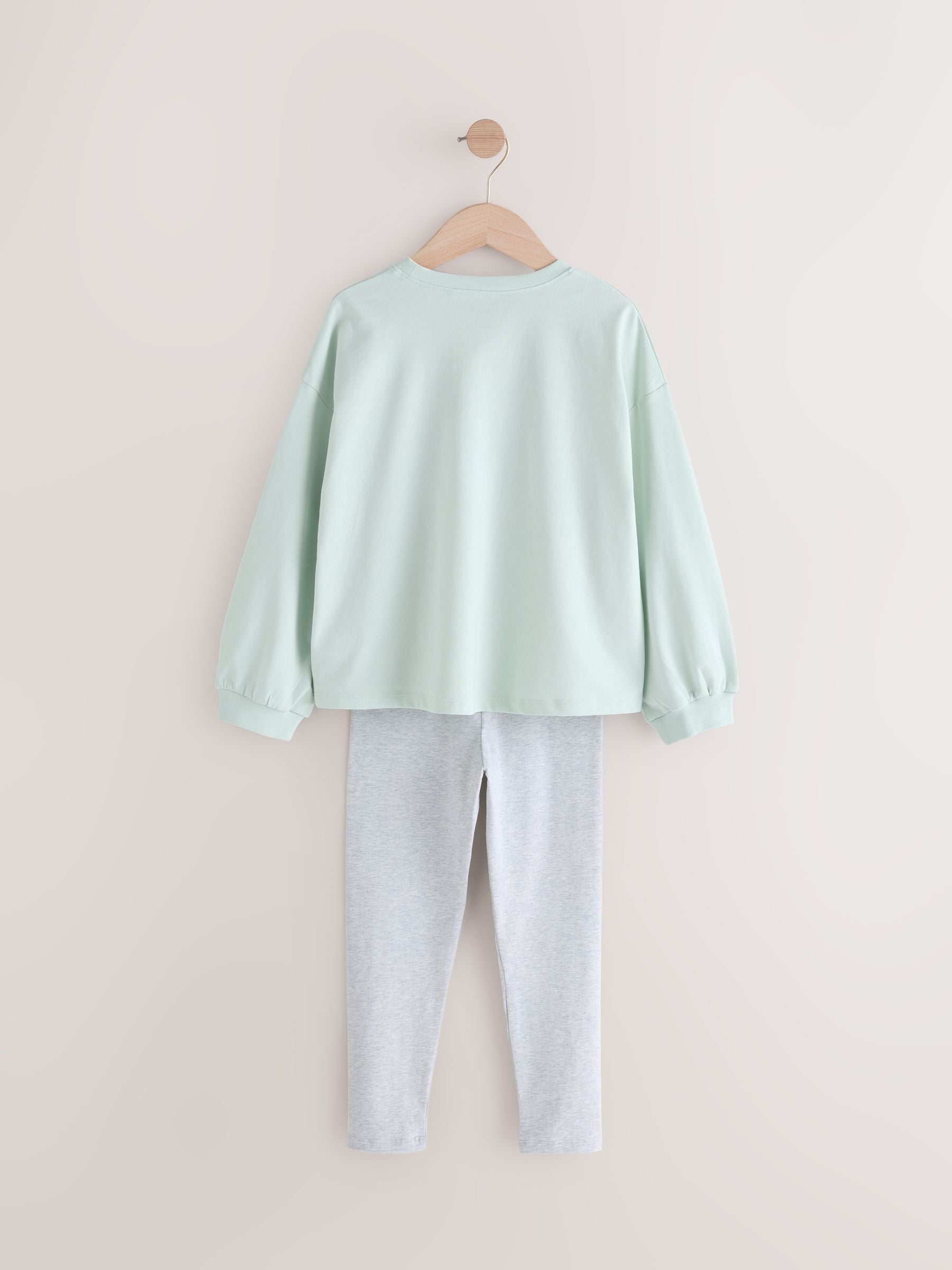 Green Pretty Bunny Fairy Long Sleeve T-Shirt and Leggings Set (3mths-7yrs)