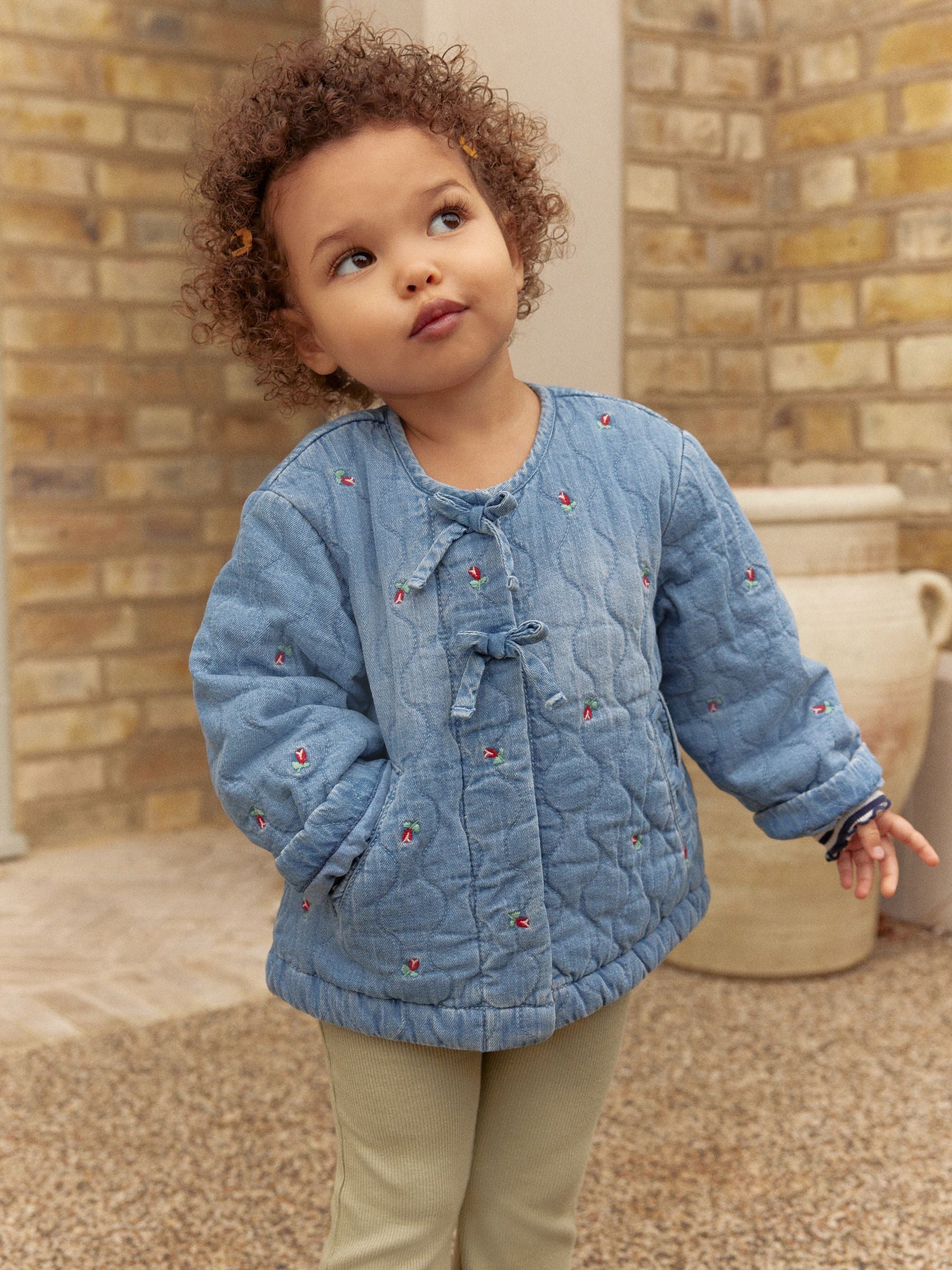 Blue Rose Emb Quilted Jacket (3mths-7yrs)