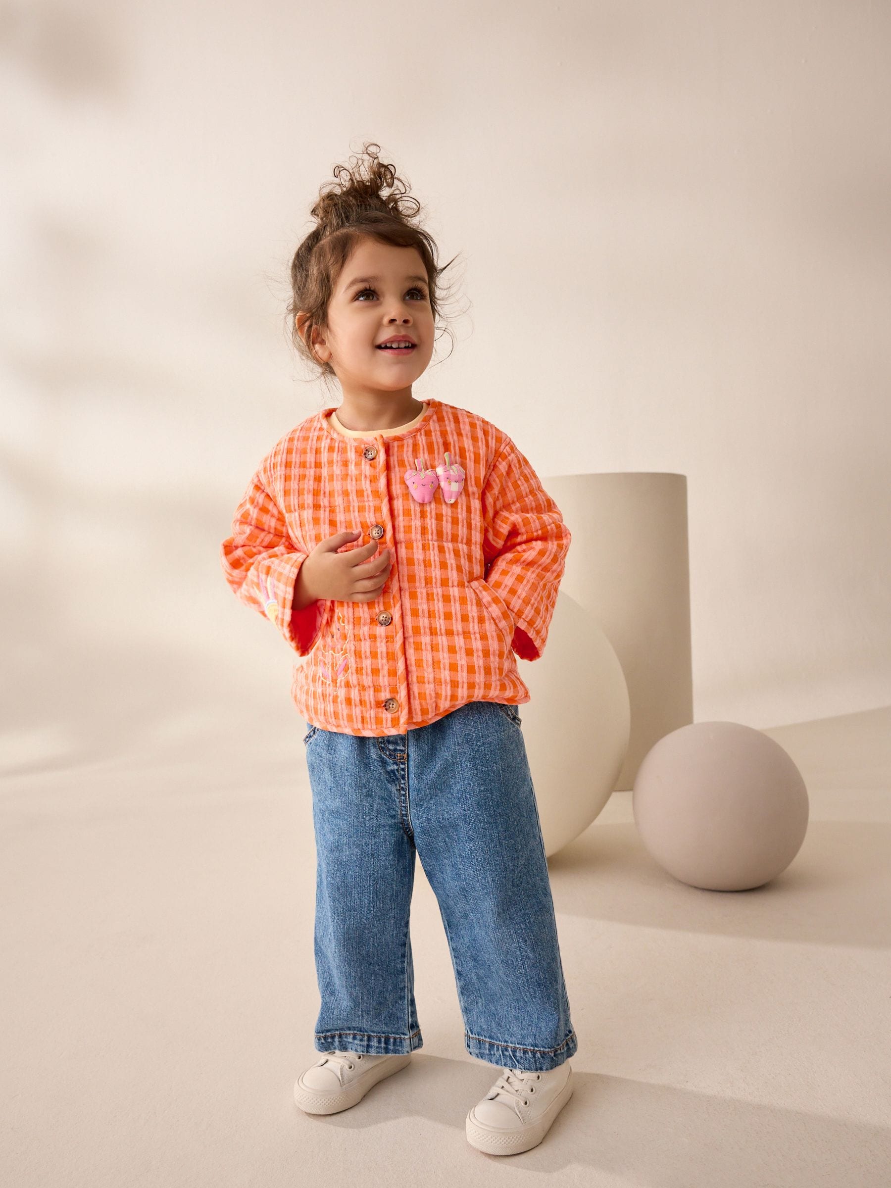 Orange Gingham Character Jacket (3mths-7yrs)