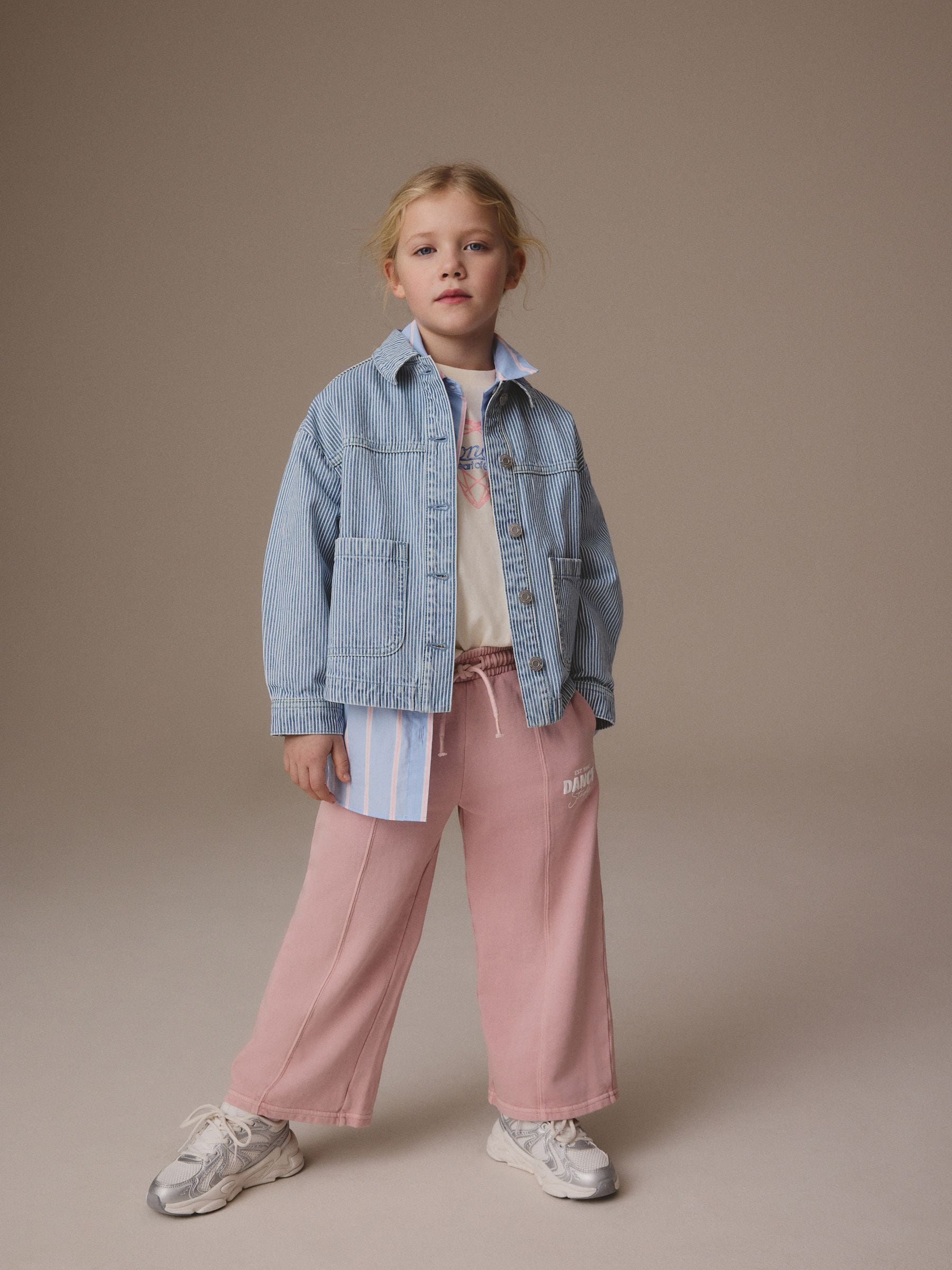 Blue Stripe Denim Shacket (3-16yrs)