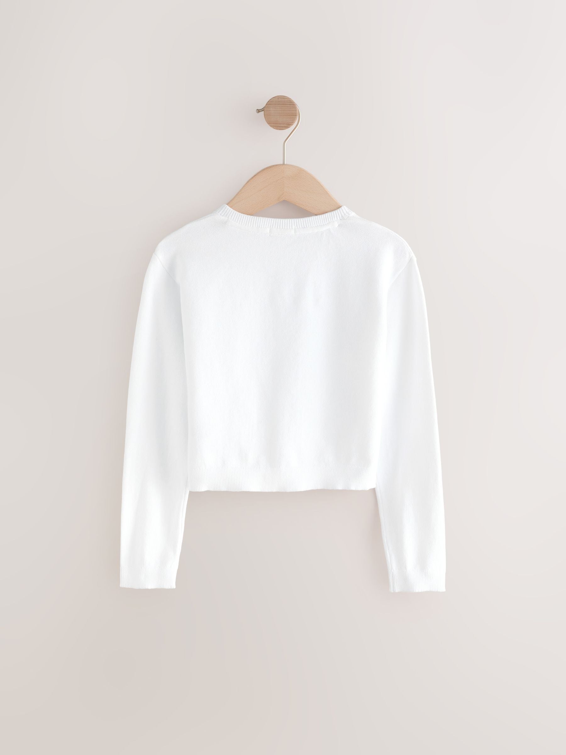 White Button Up Cardigan (3-16yrs)