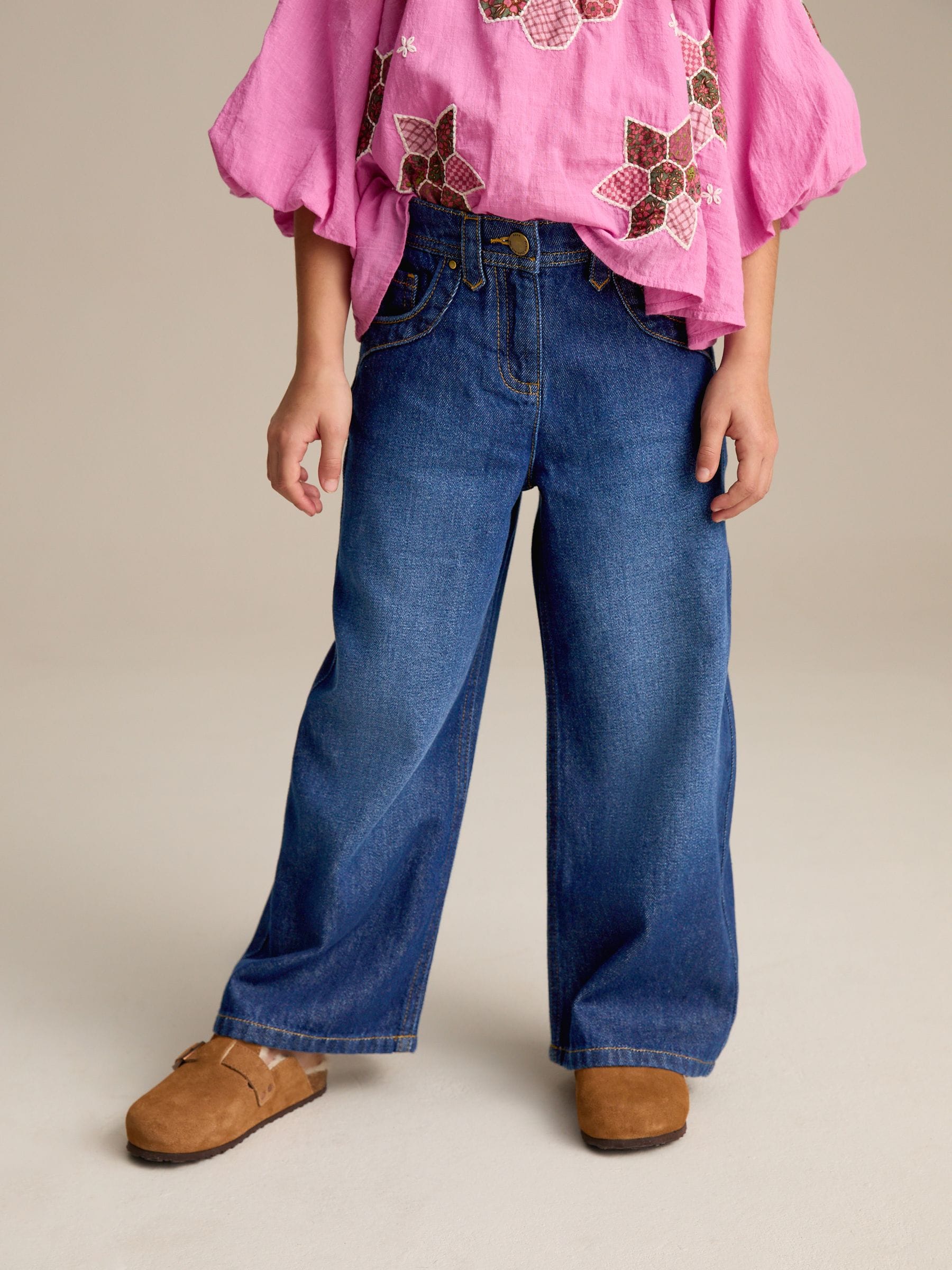 Dark Inky Wash Wide Leg Jeans (3-16yrs)
