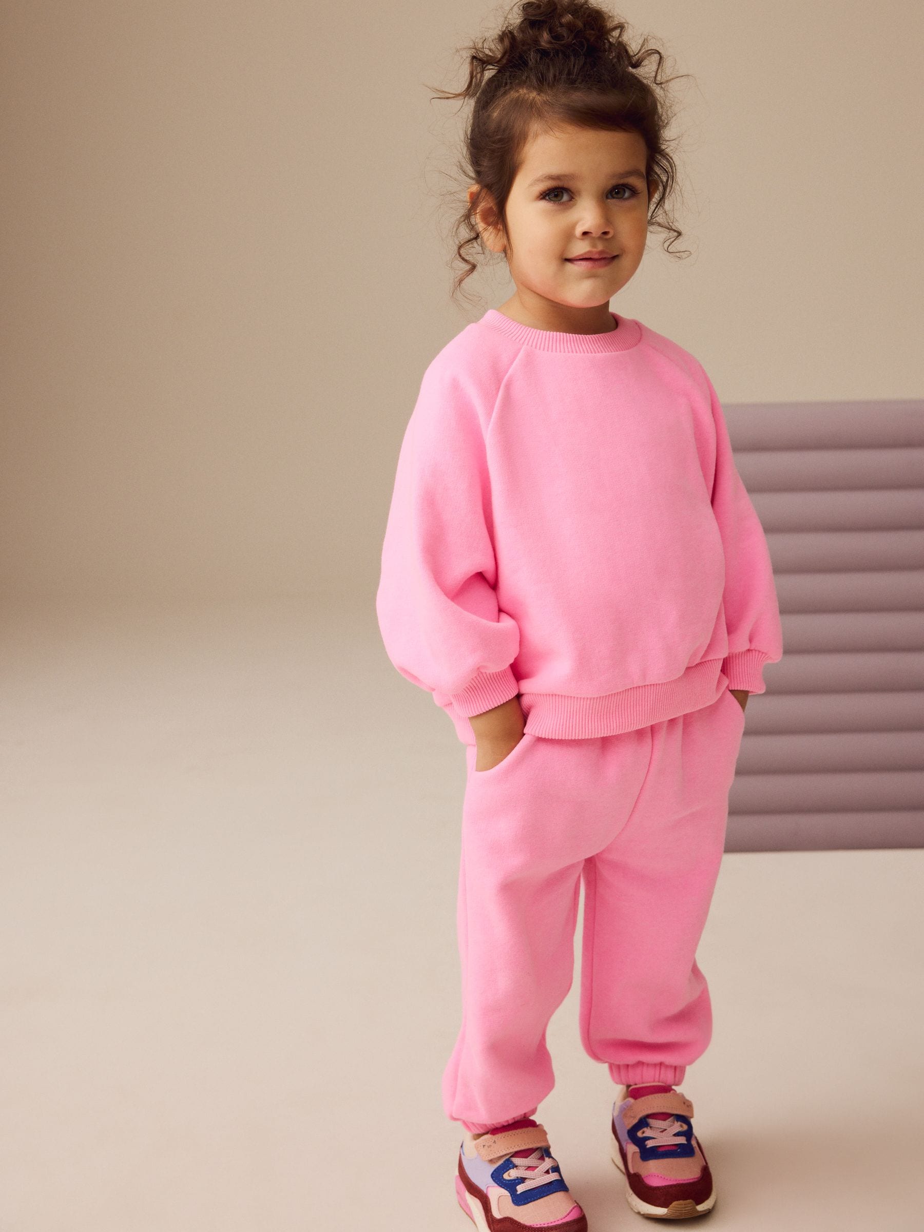 Bright Pink Crew Sweatshirt (3mths-7yrs)
