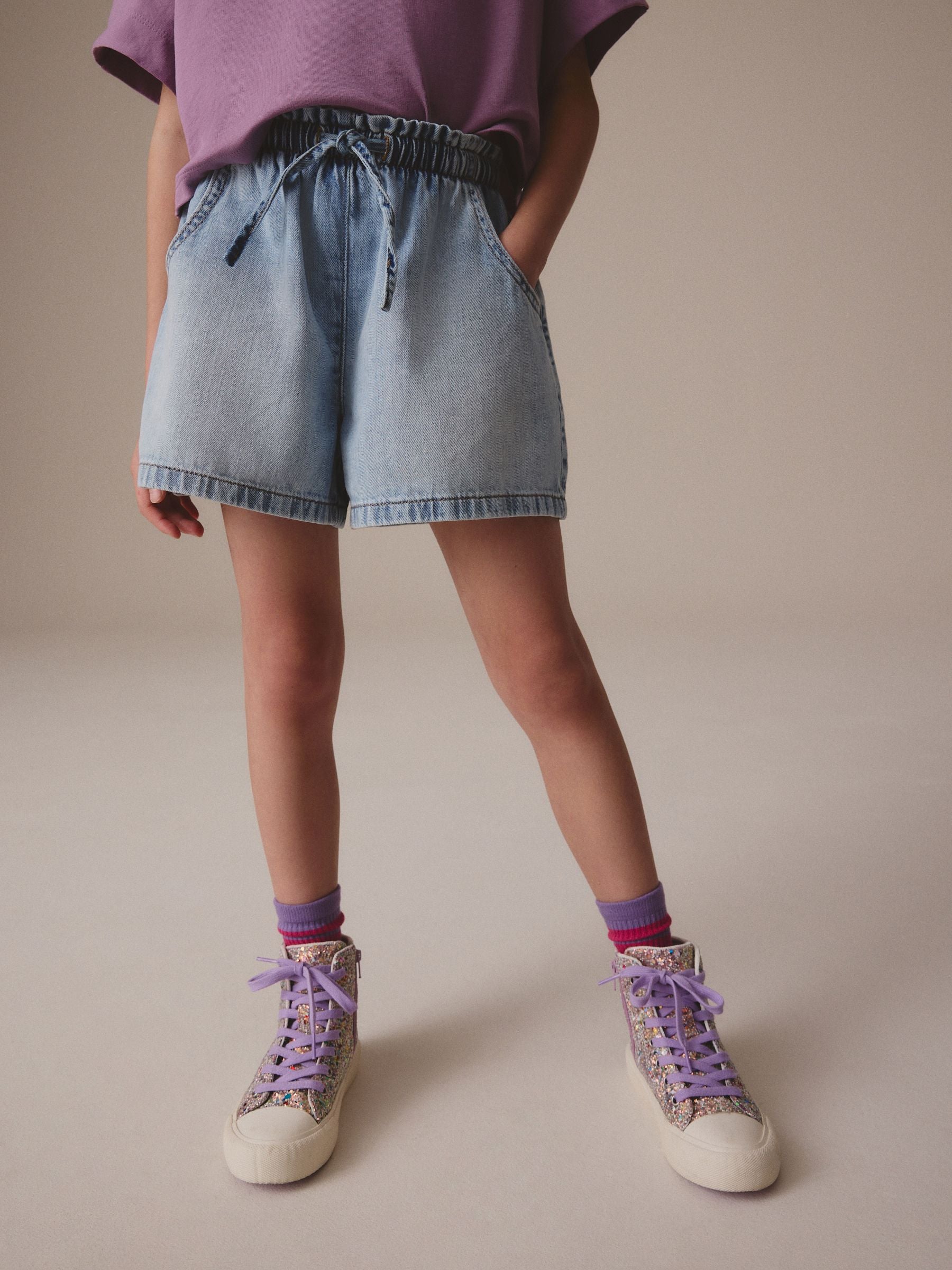 Light Blue Denim Shorts (3-16yrs)
