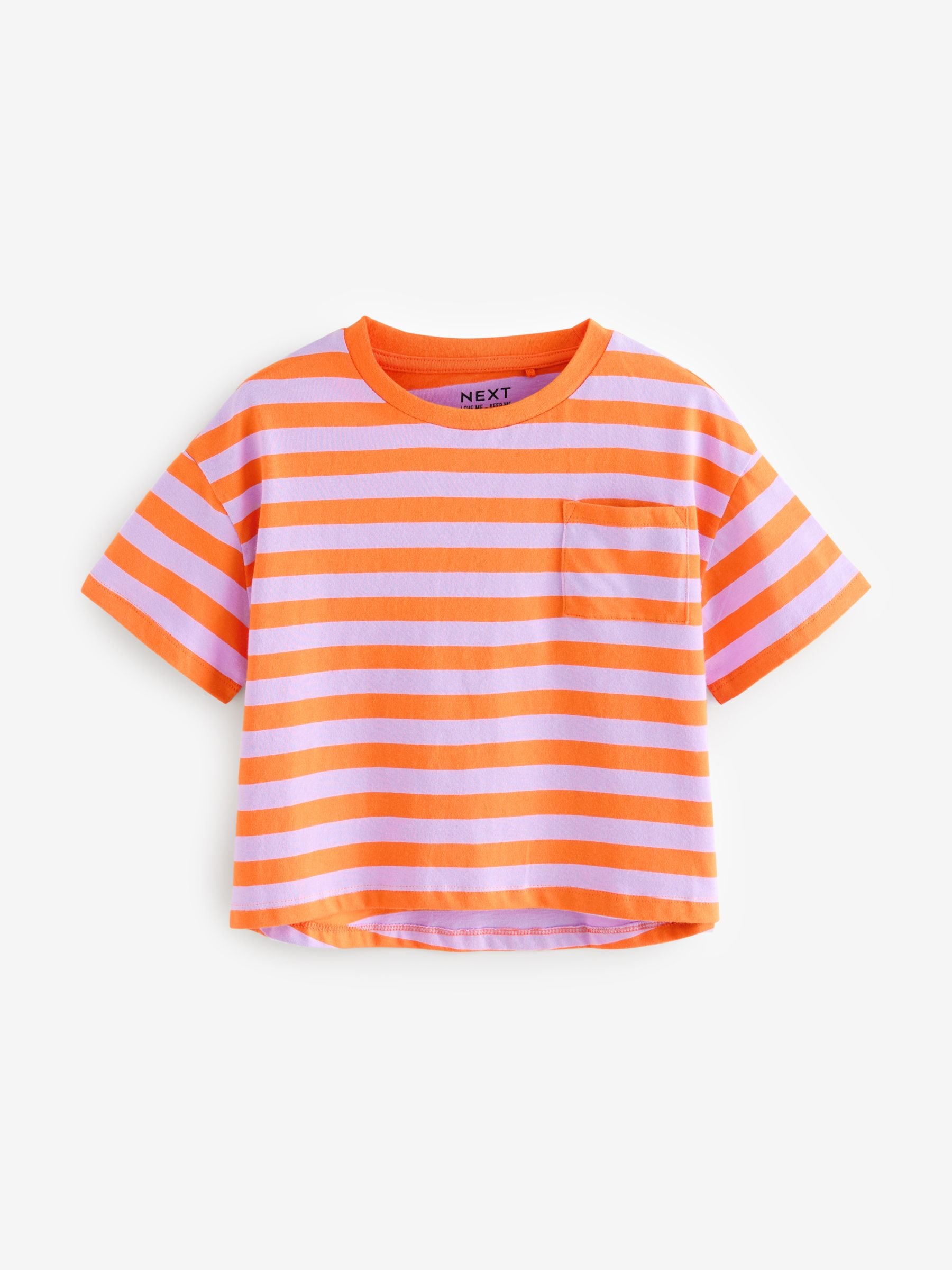 Blue/Orange/Ecru Boxy Stripe T-Shirts 3 Pack (3-16yrs)