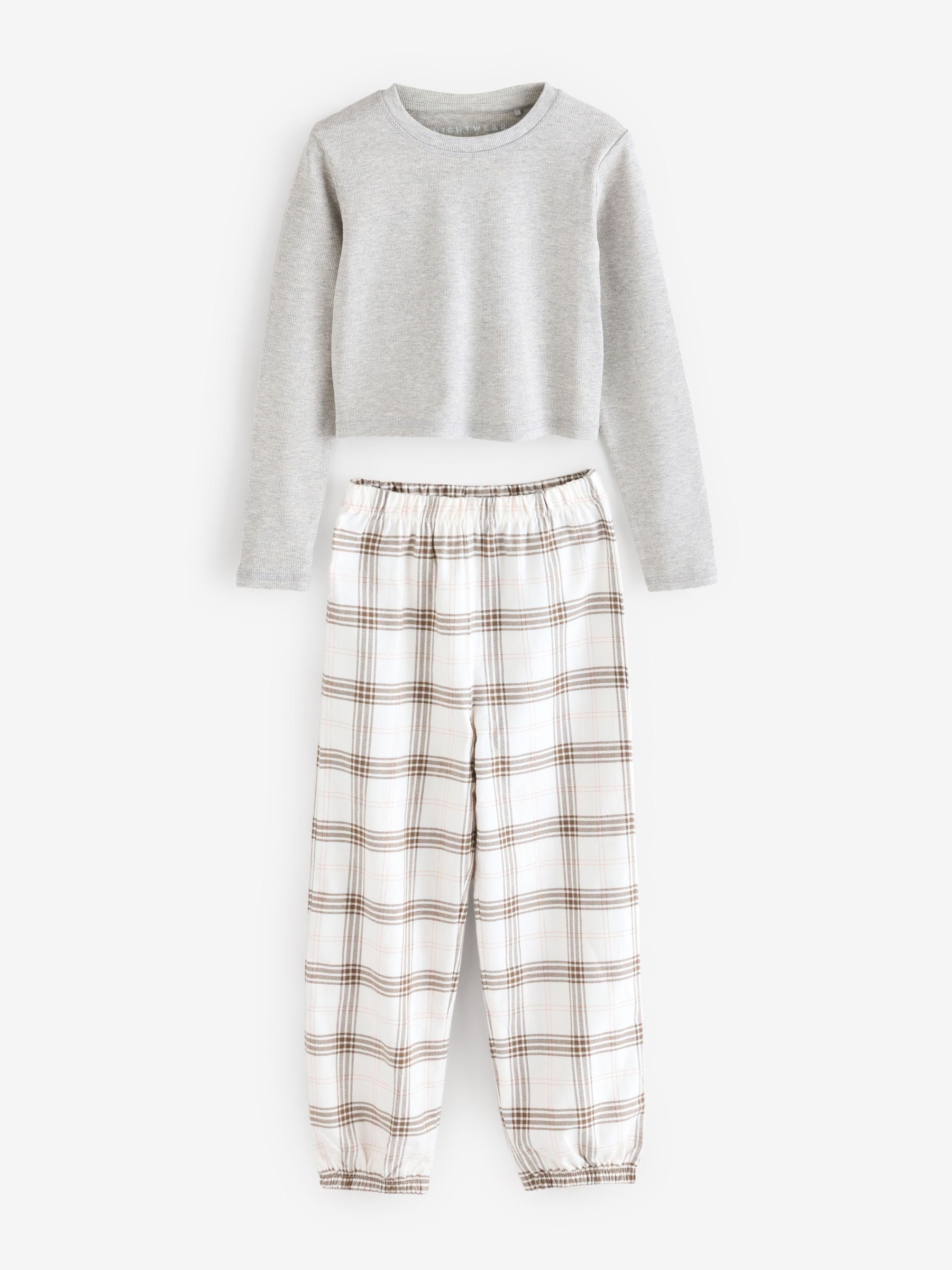 Black & White 2 Pack Check Woven Pyjamas (4-16yrs)
