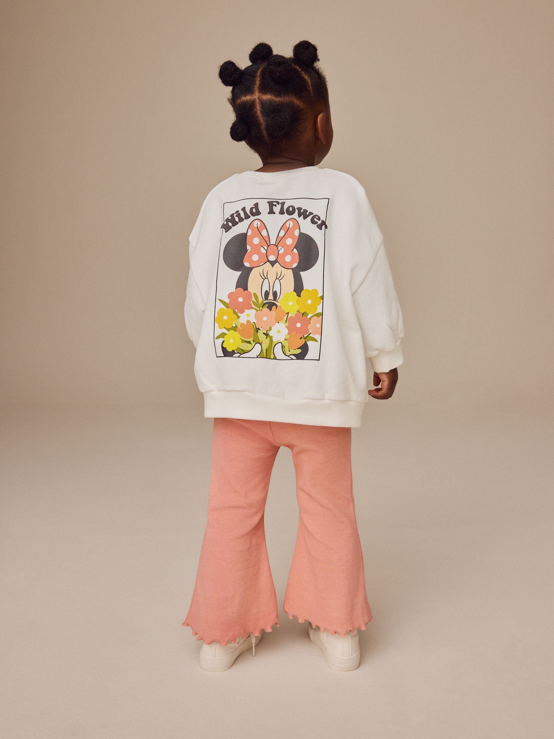 Cream Minnie Mouse Sweatshirt and Flared Leggings Set (3mths-7yrs)
