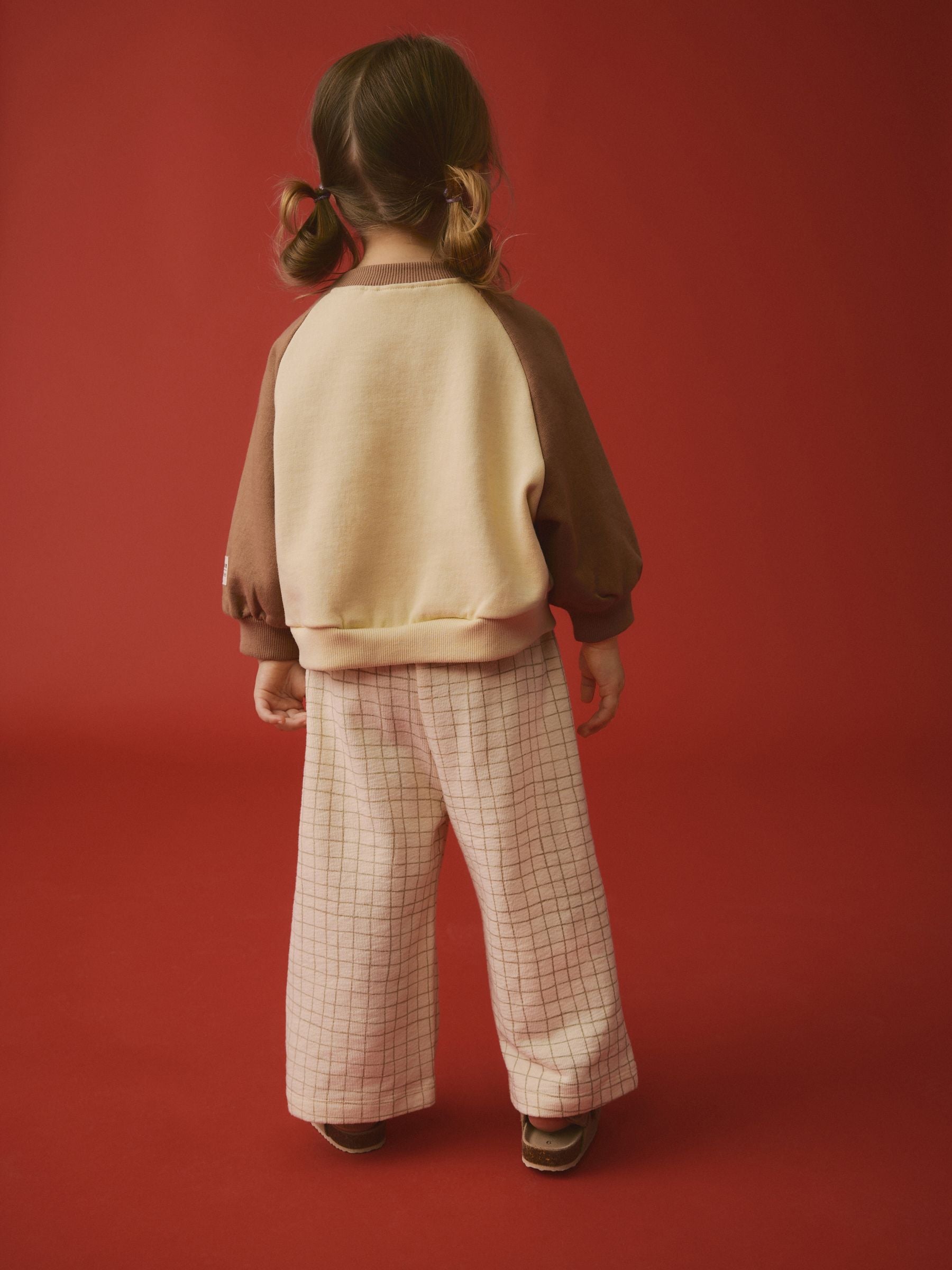 Brown/Cream Crew 100% Cotton Sweatshirt & Joggers Set (3mths-7yrs)