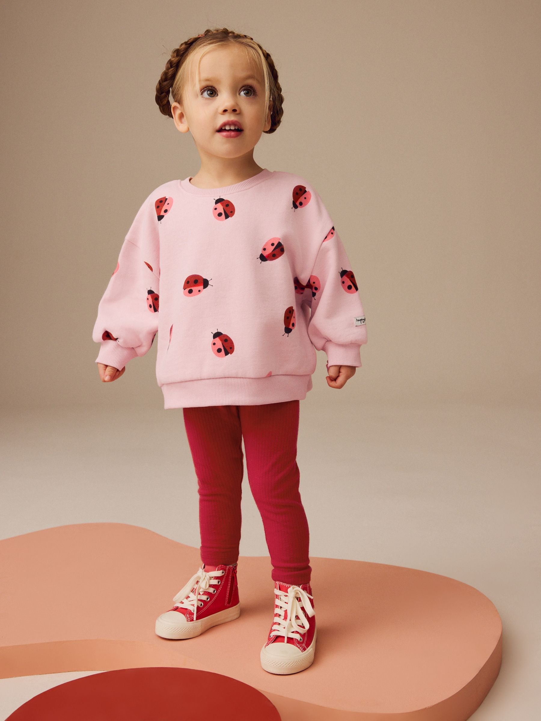 Pink/Red Ladybird Sweatshirt and Leggings Set (3mths-7yrs)