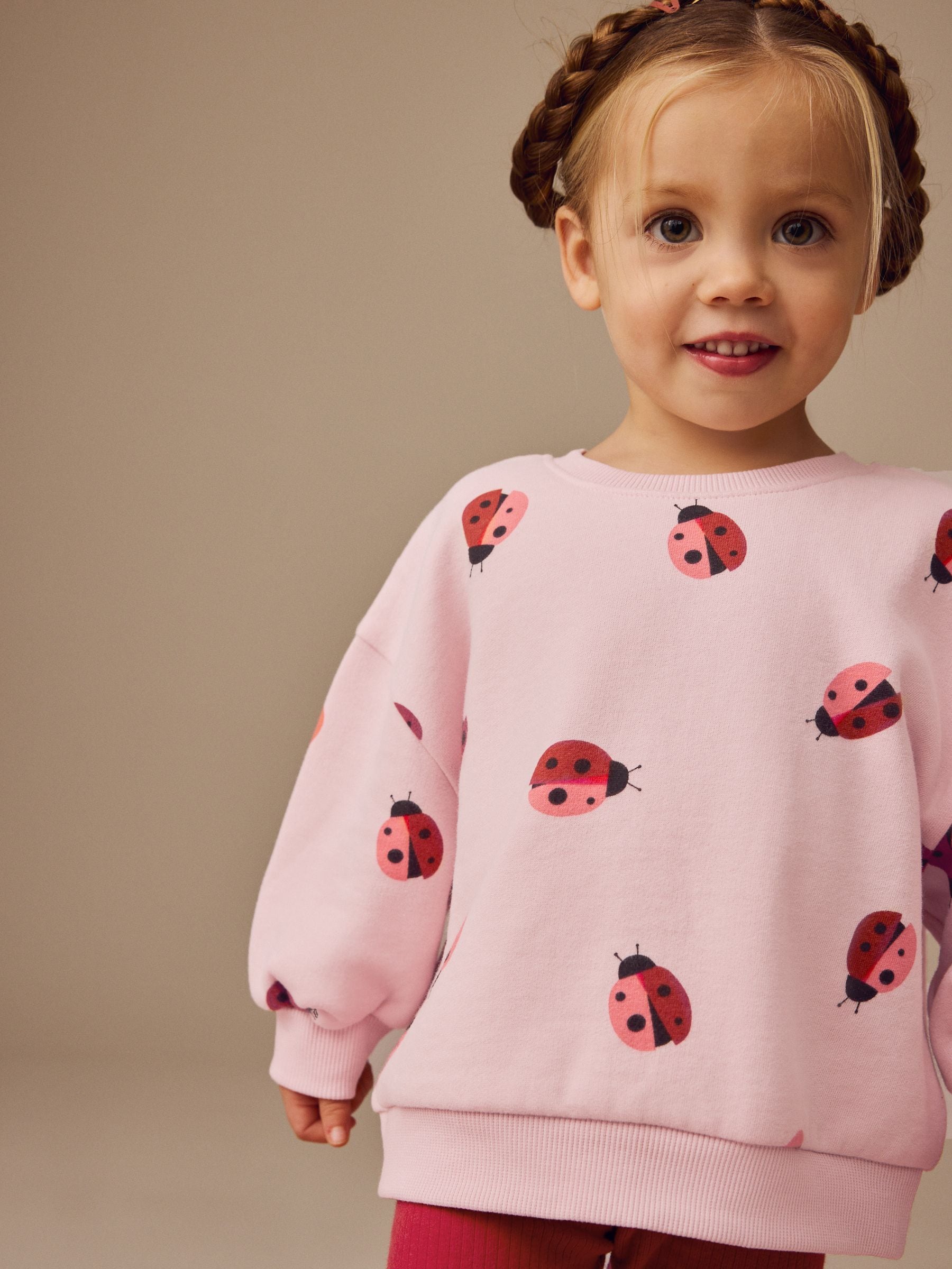 Pink/Red Ladybird Sweatshirt and Leggings Set (3mths-7yrs)