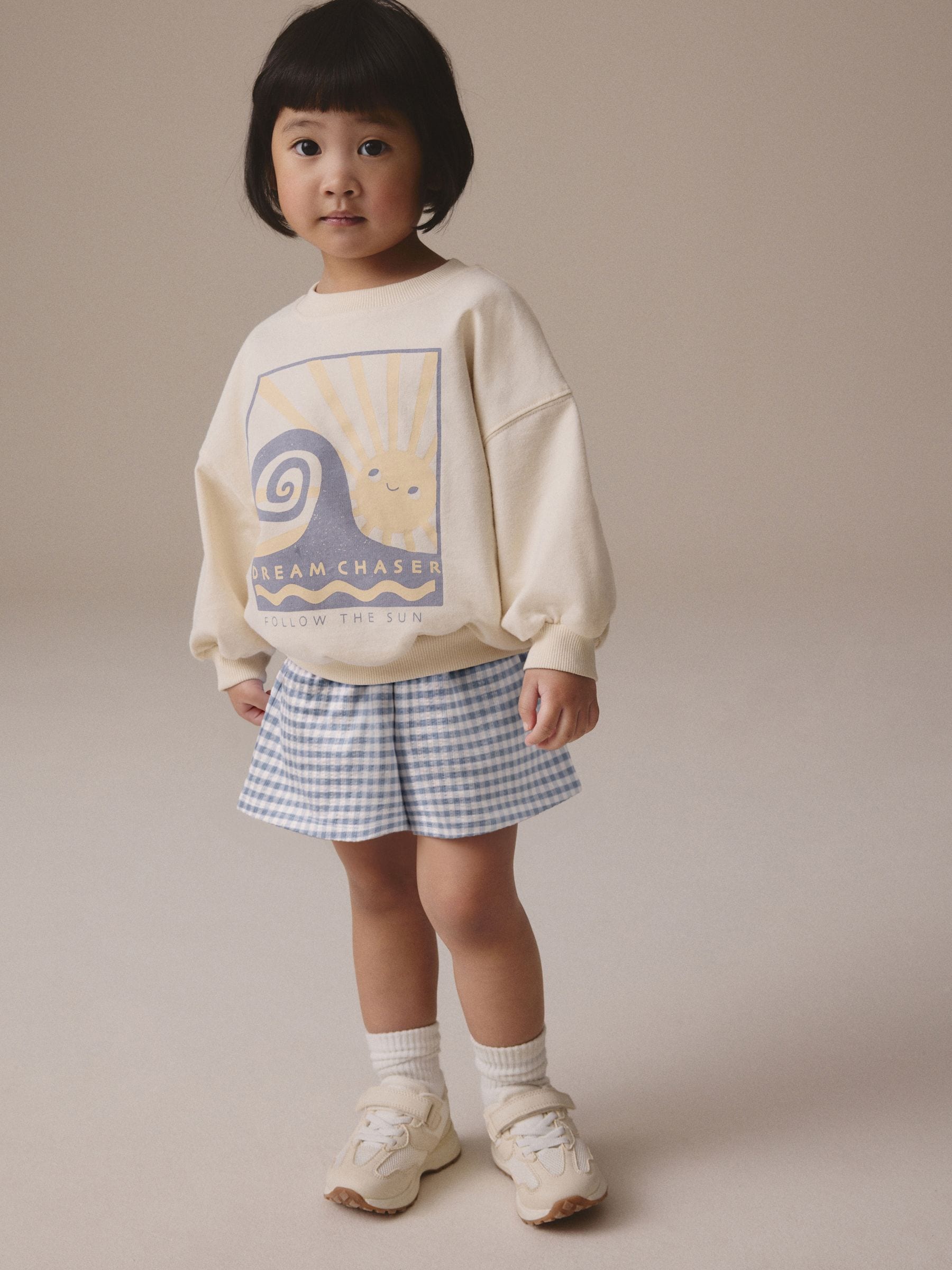 Blue Gingham 100% Cotton Top & Shorts Set (3mths-7yrs)