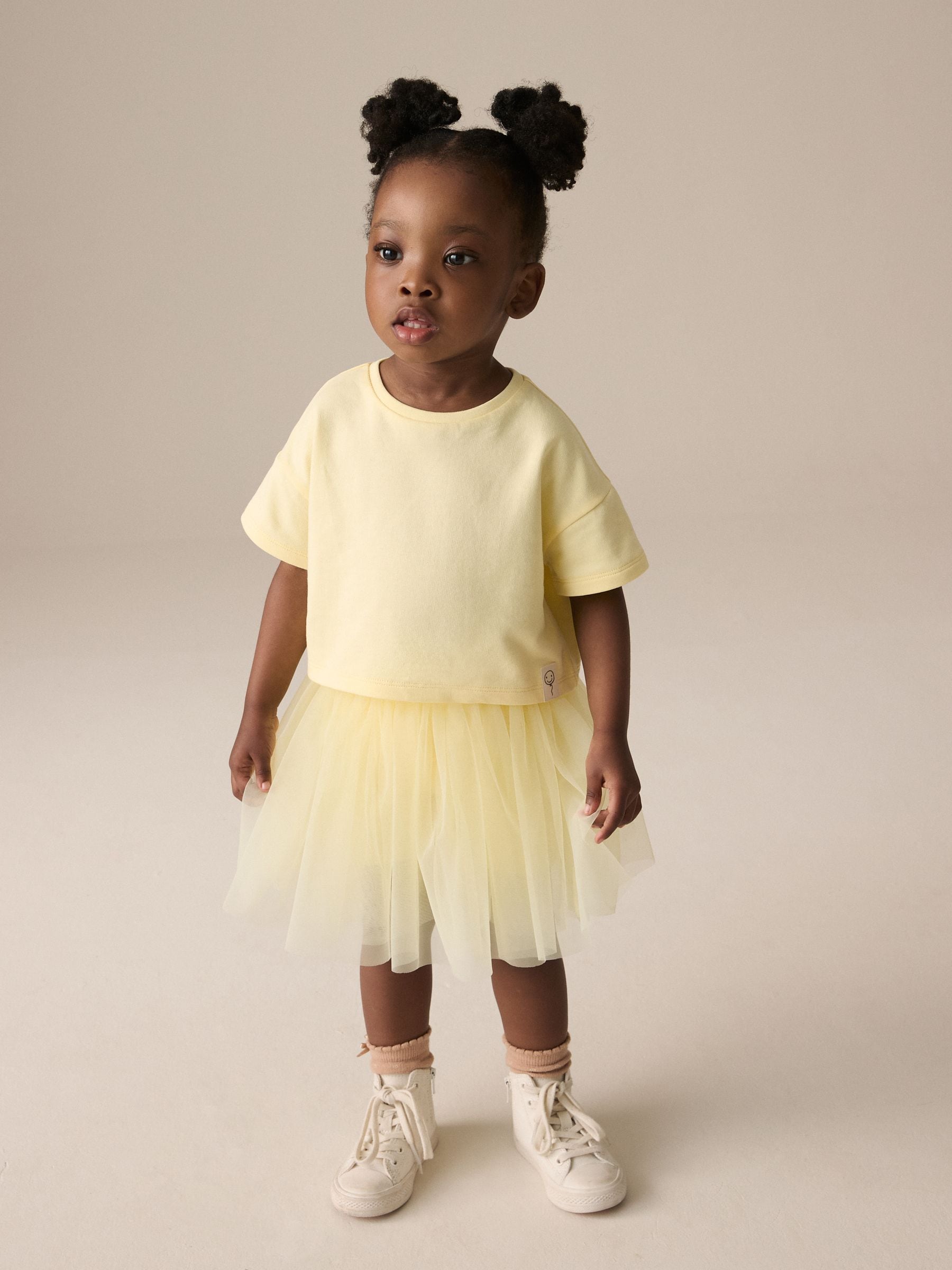 Yellow T-Shirt and Skirt Set (3mths-7yrs)