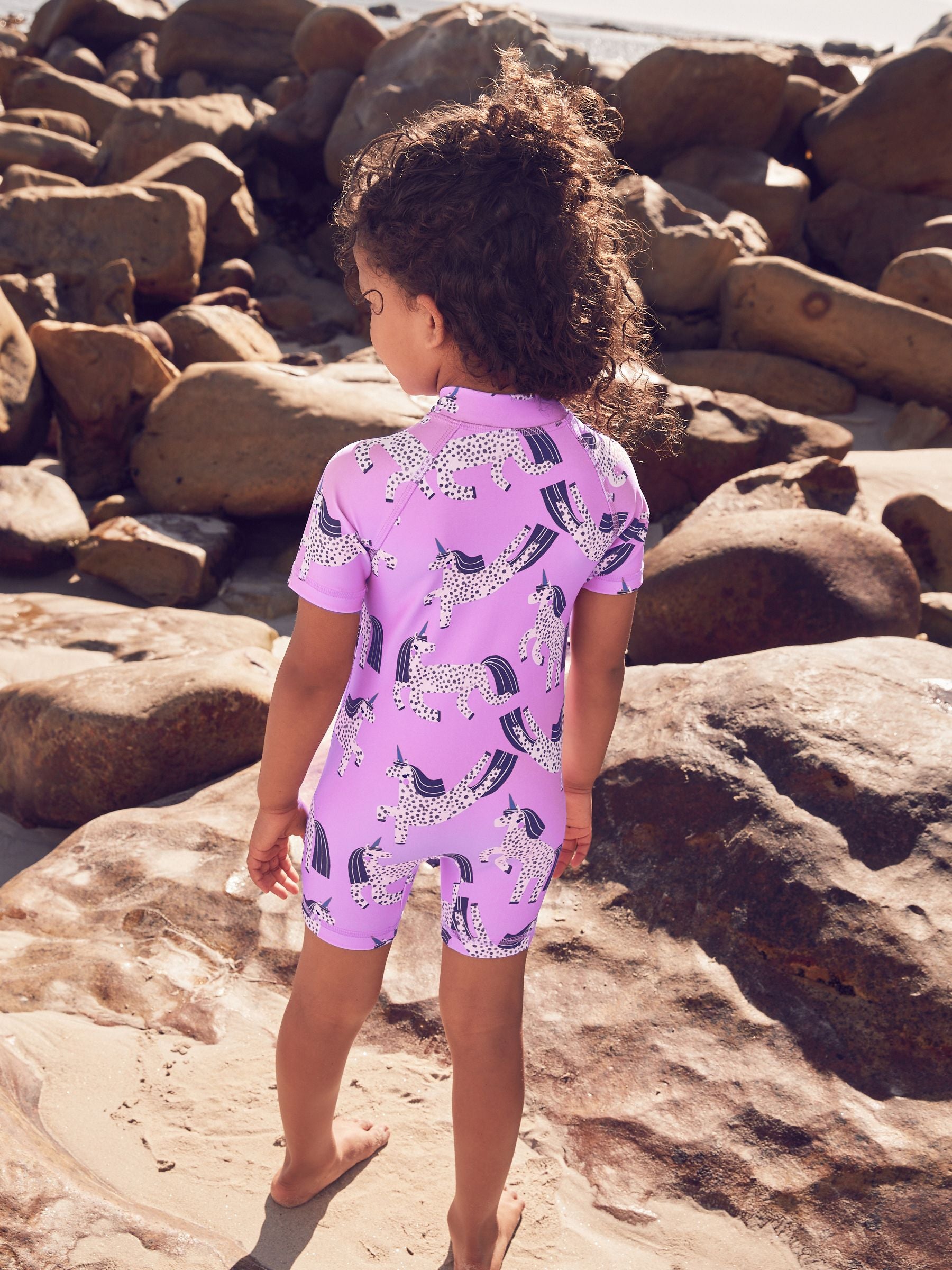 Purple Unicorn Sunsafe Swimsuit (3mths-10yrs)