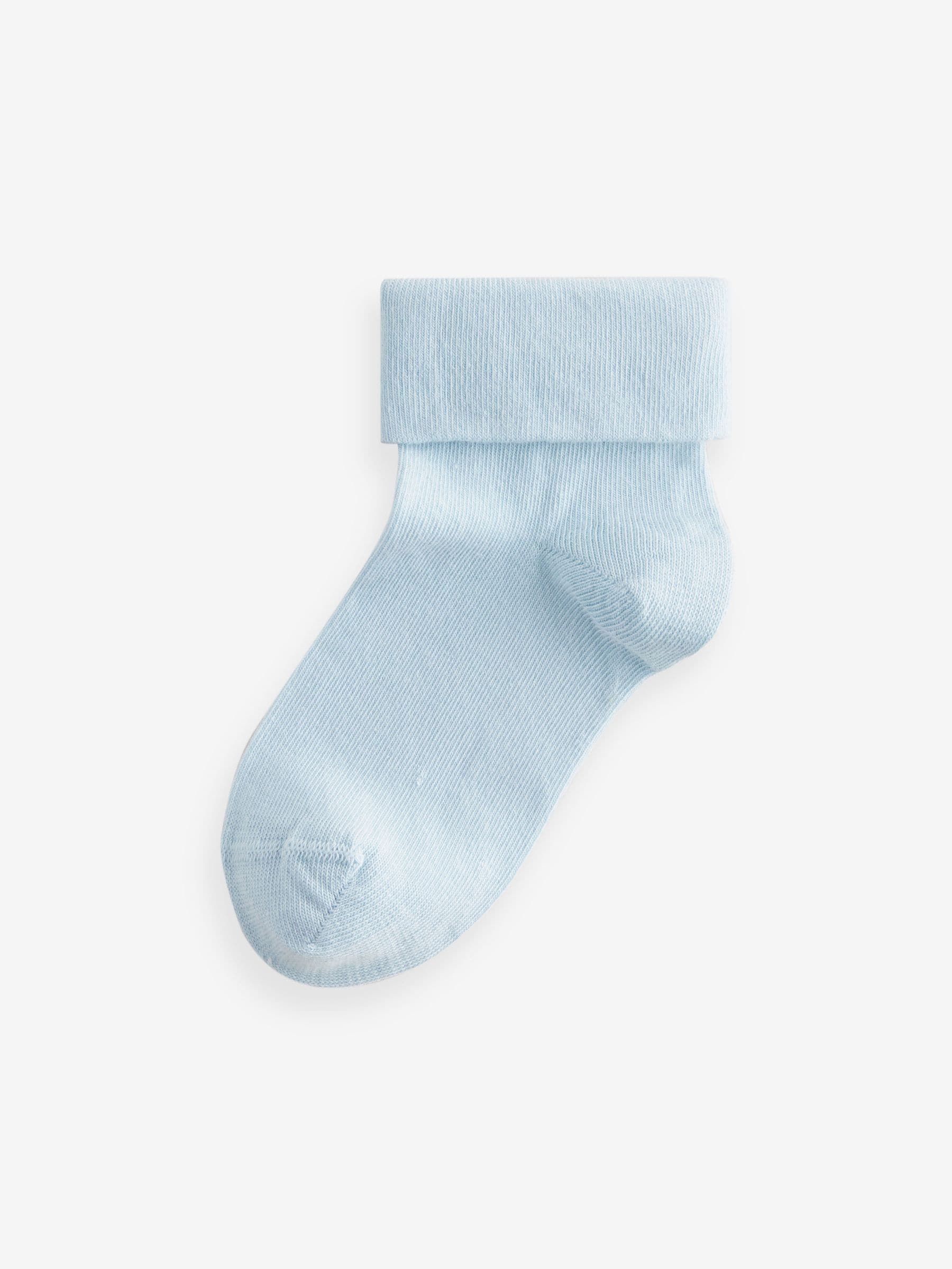 Multi 5 Pack Cotton Rich Roll top Ankle Socks