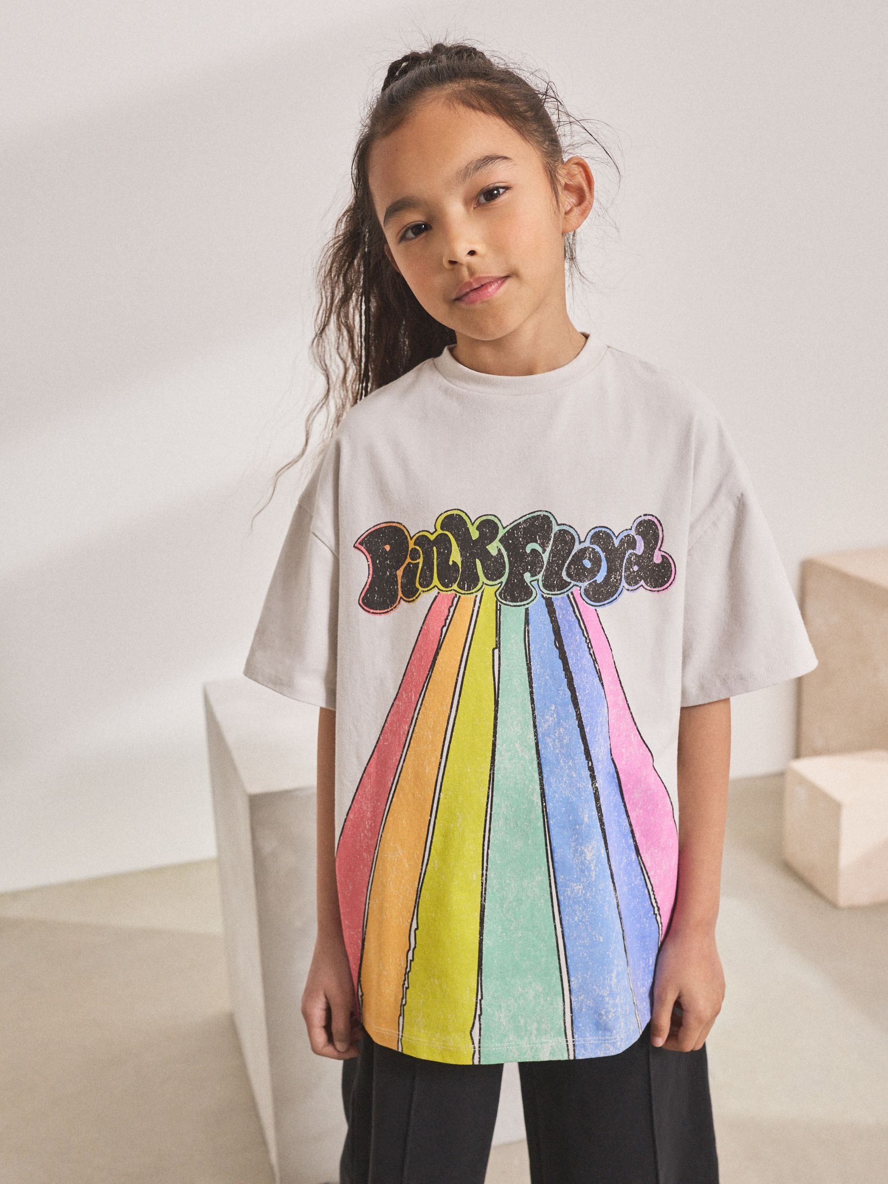 Ecru Oversized License Floyd Band T-Shirt (3-16yrs)