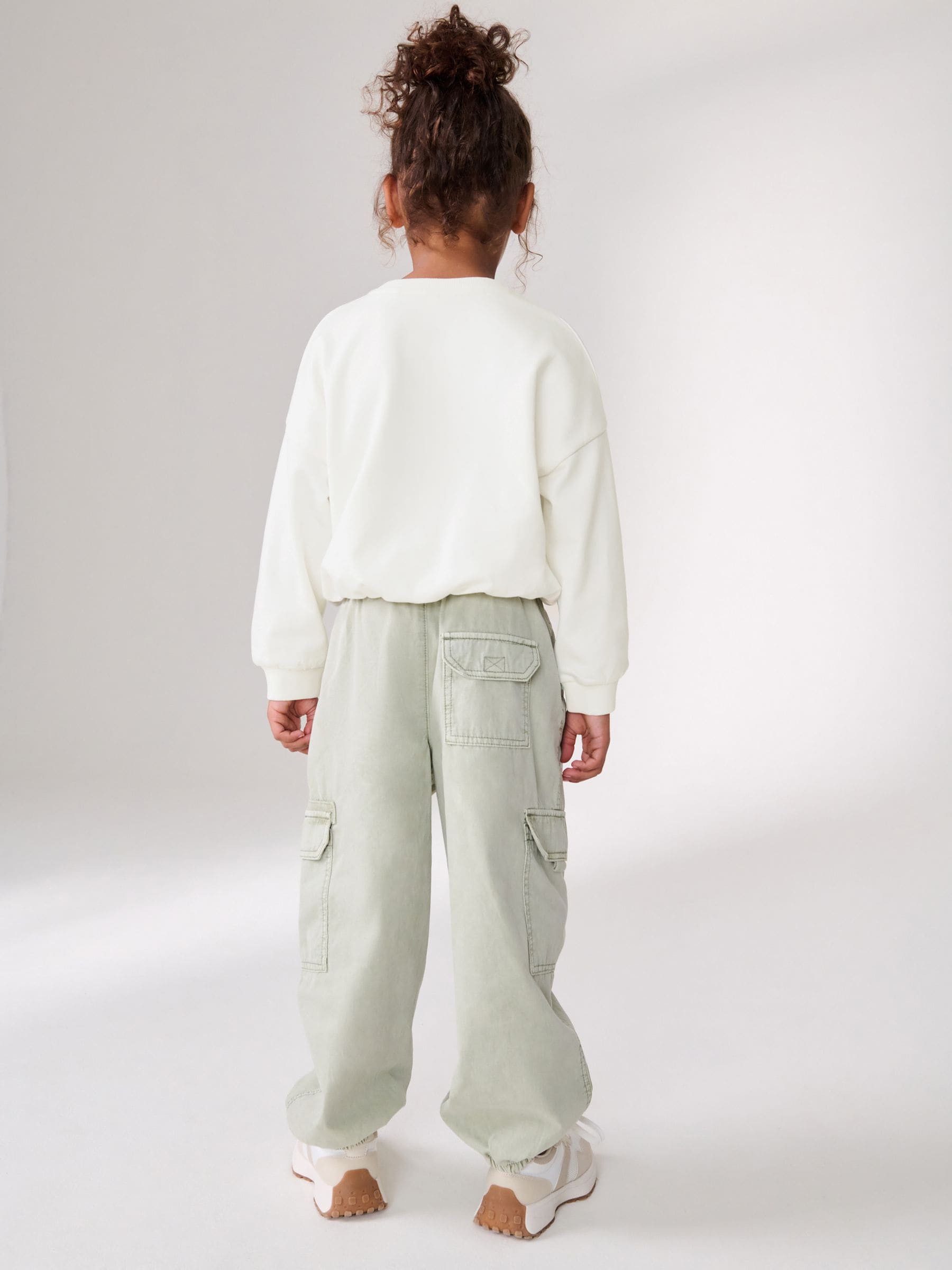 White Boxy Bubble Hem Sweatshirt (3-16yrs)