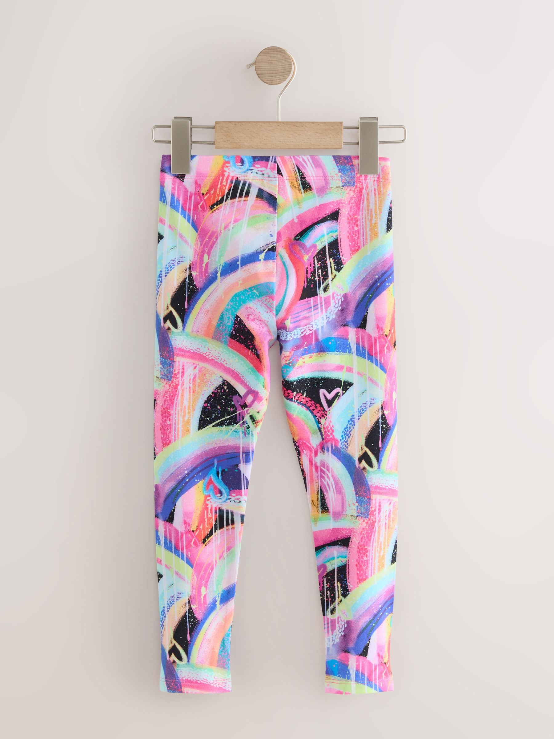 Bright Rainbow Printed Leggings (3-16yrs)