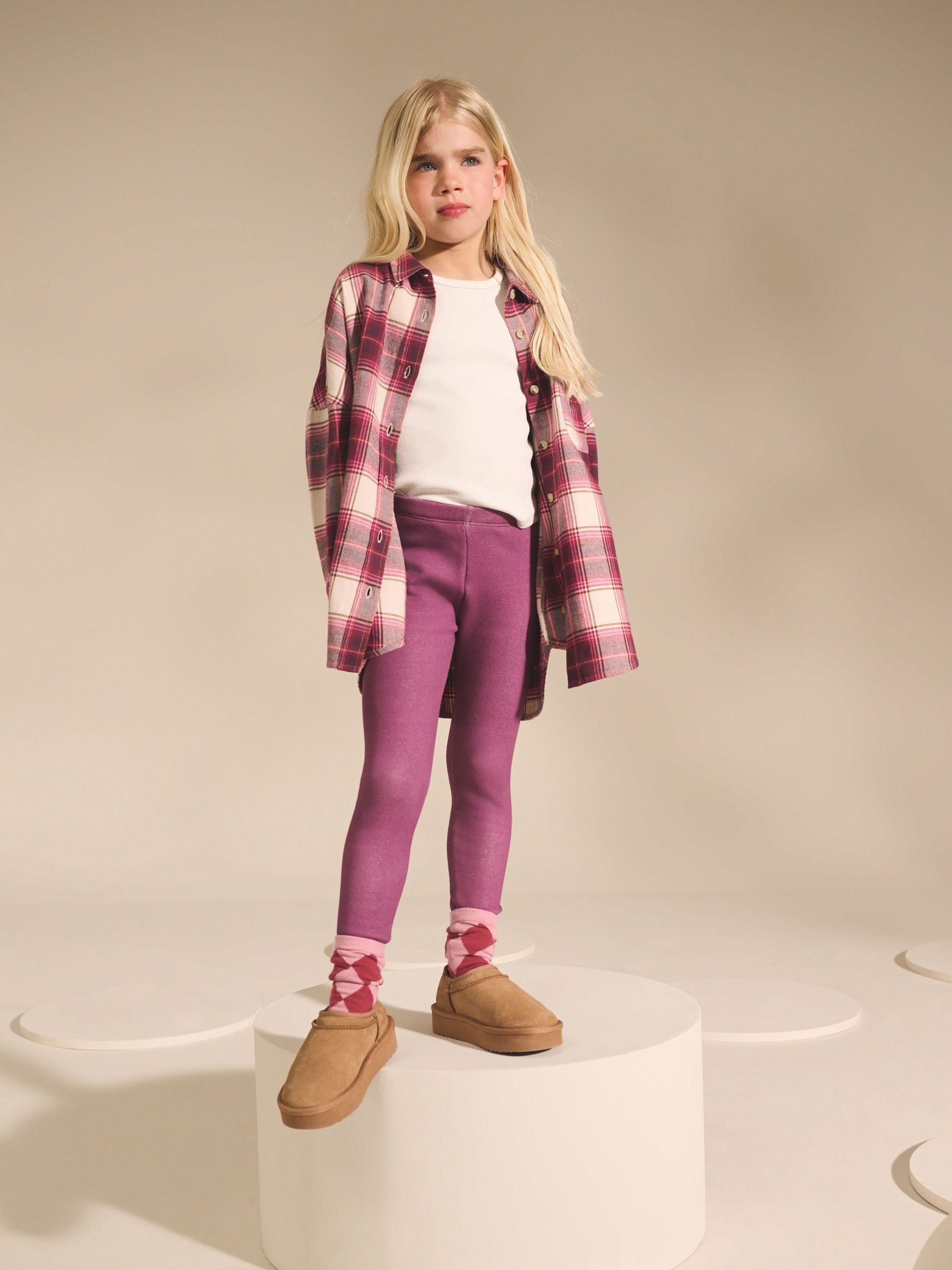 Pink Cosy Fleece Lined Leggings (3-16yrs)
