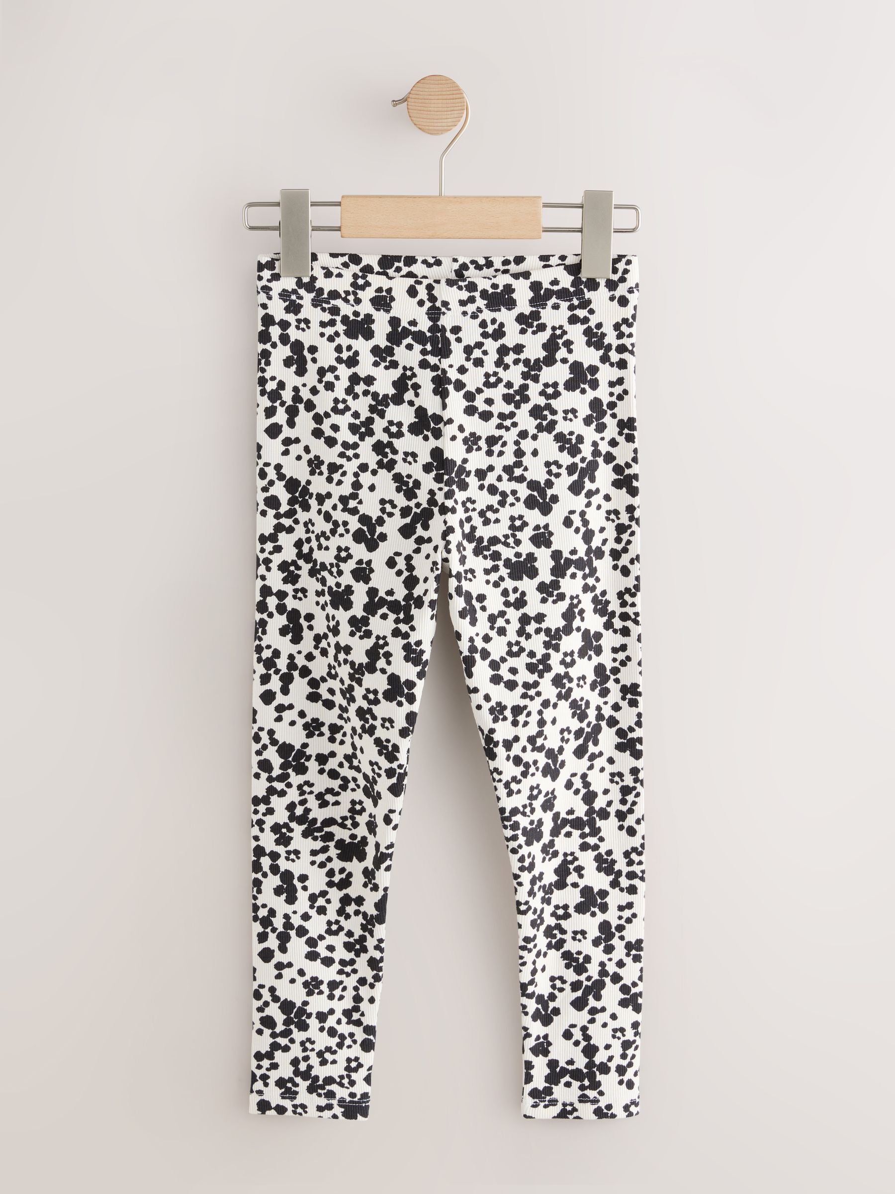 Animal/Neutral Ribbed Leggings 5 Pack (3-16yrs)