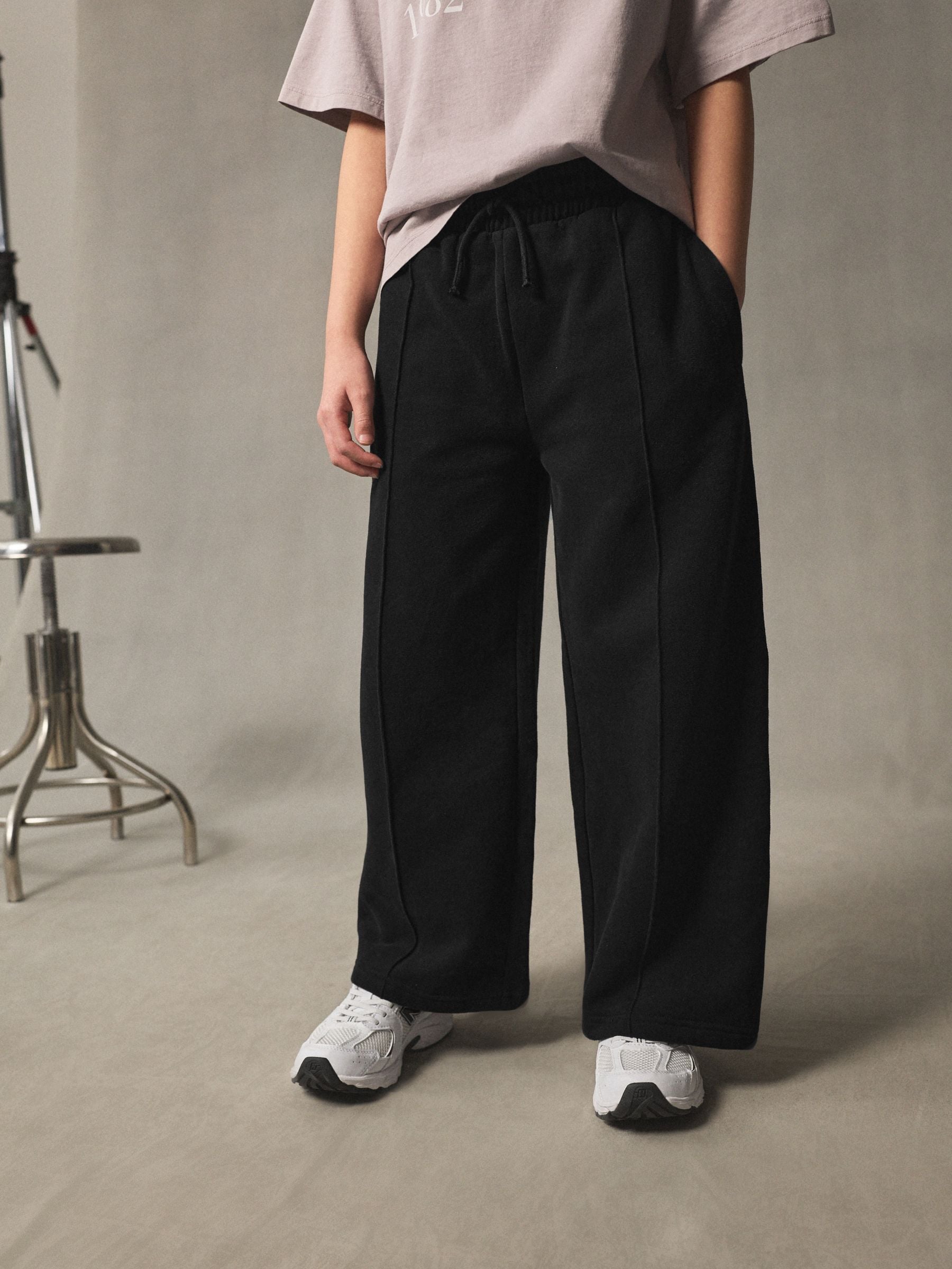 Black Wide Leg Joggers (3-16yrs)