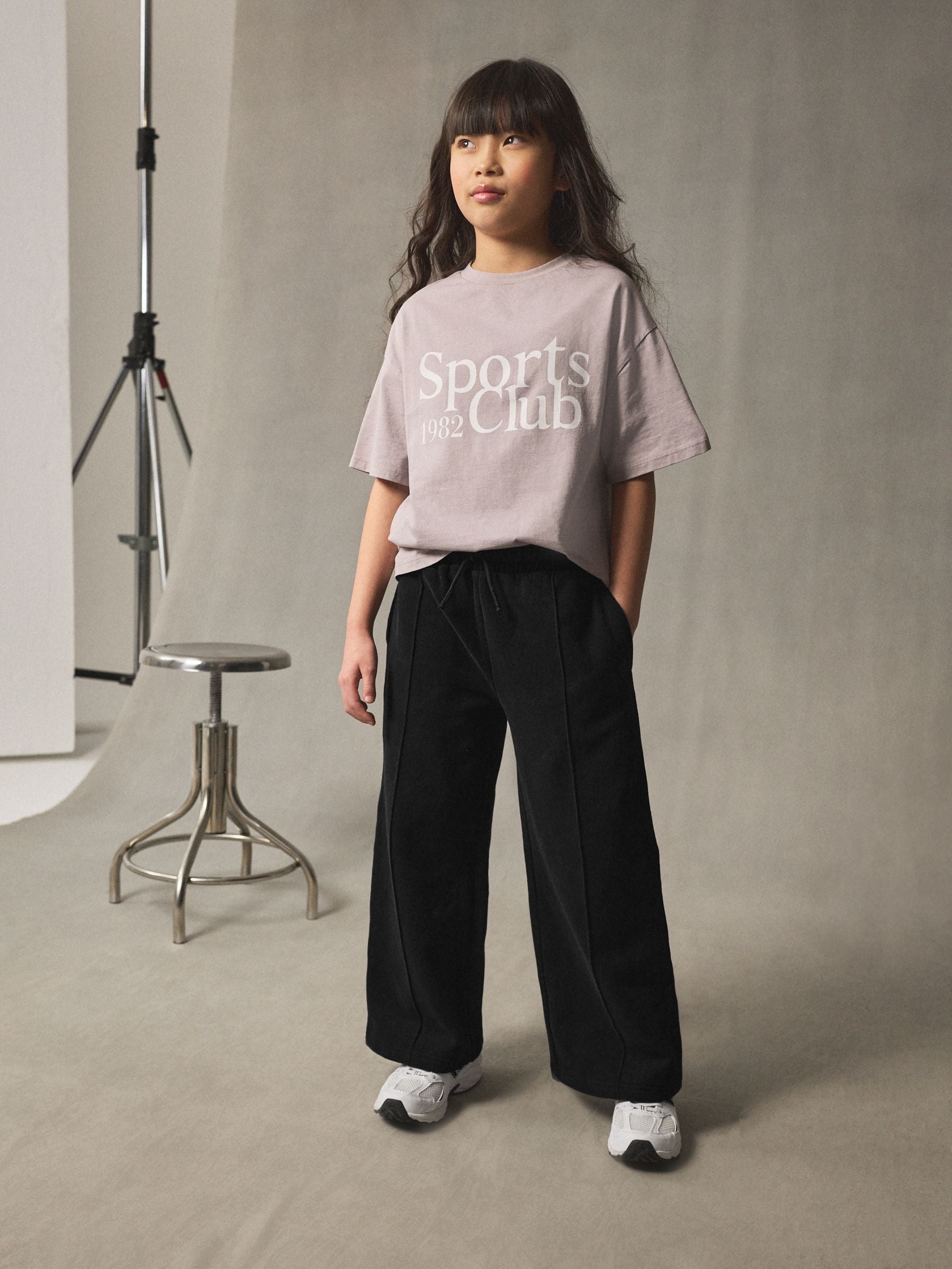 Black Wide Leg Joggers (3-16yrs)