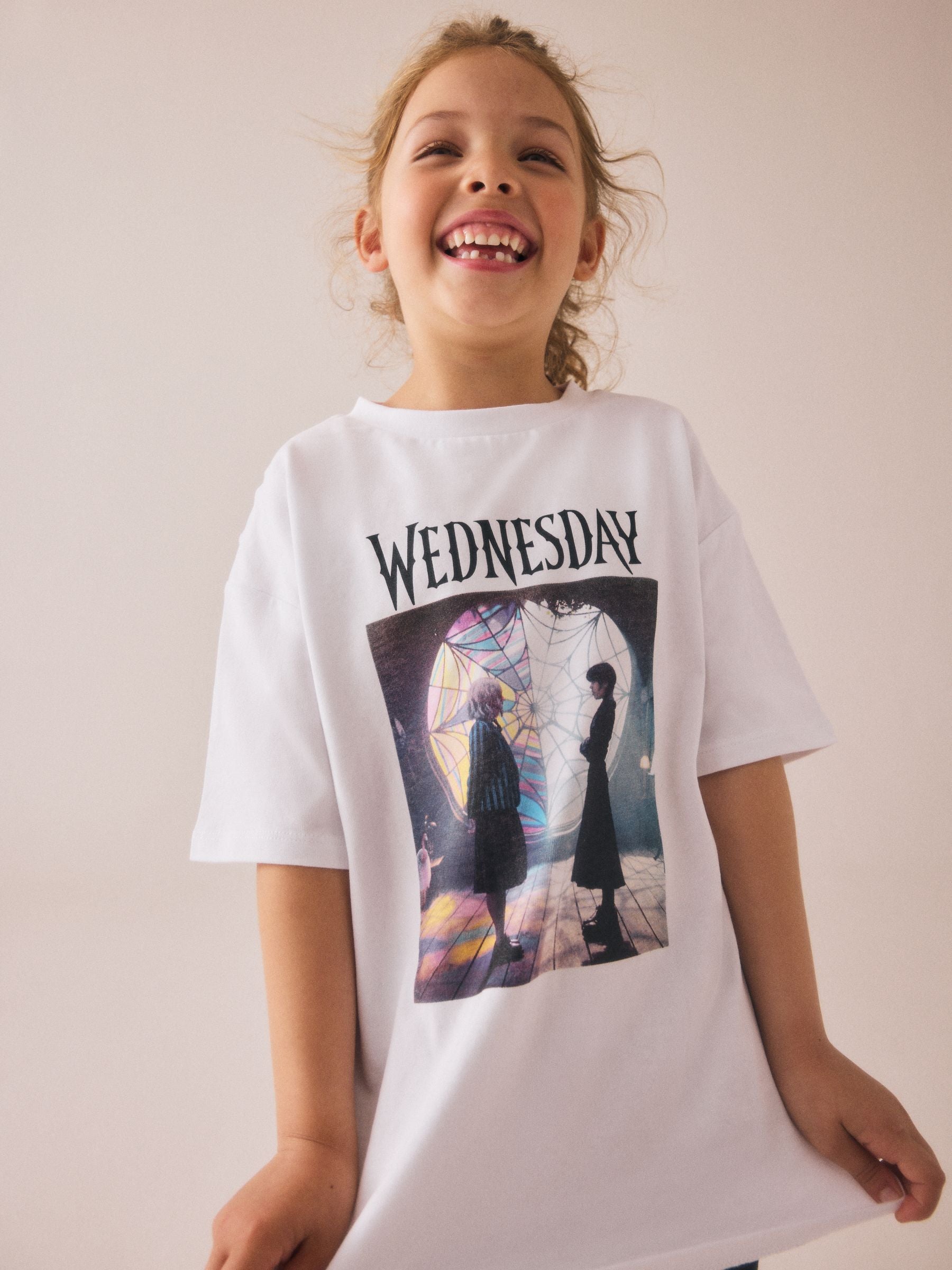 White Wednesday License Graphic 100% Cotton T-Shirt (8-16yrs)