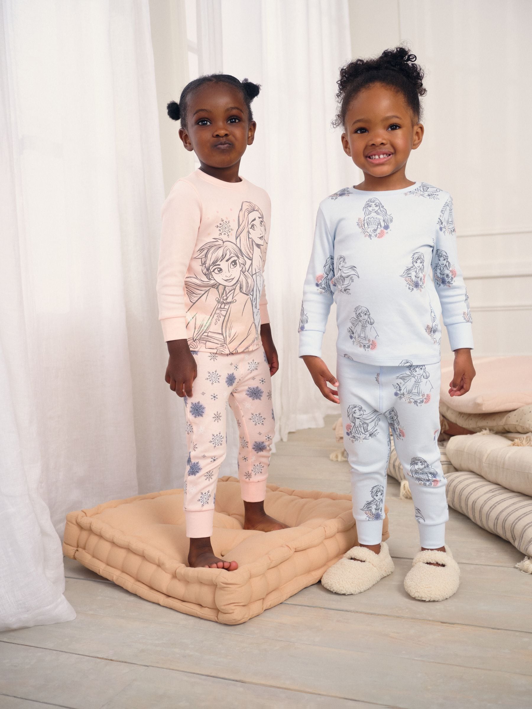 Pink/Blue Disney Frozen Snuggle Pyjamas 2 Pack (9mths-10yrs)