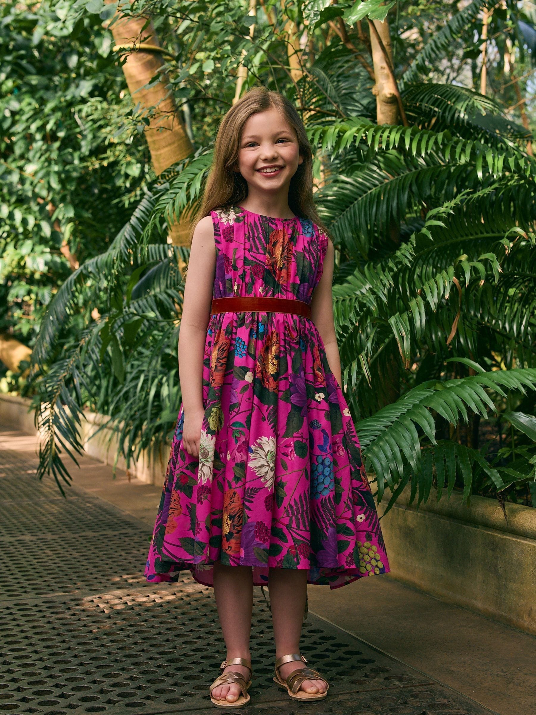 Hot Pink Floral Kew Collection Prom Dress (3-12yrs)