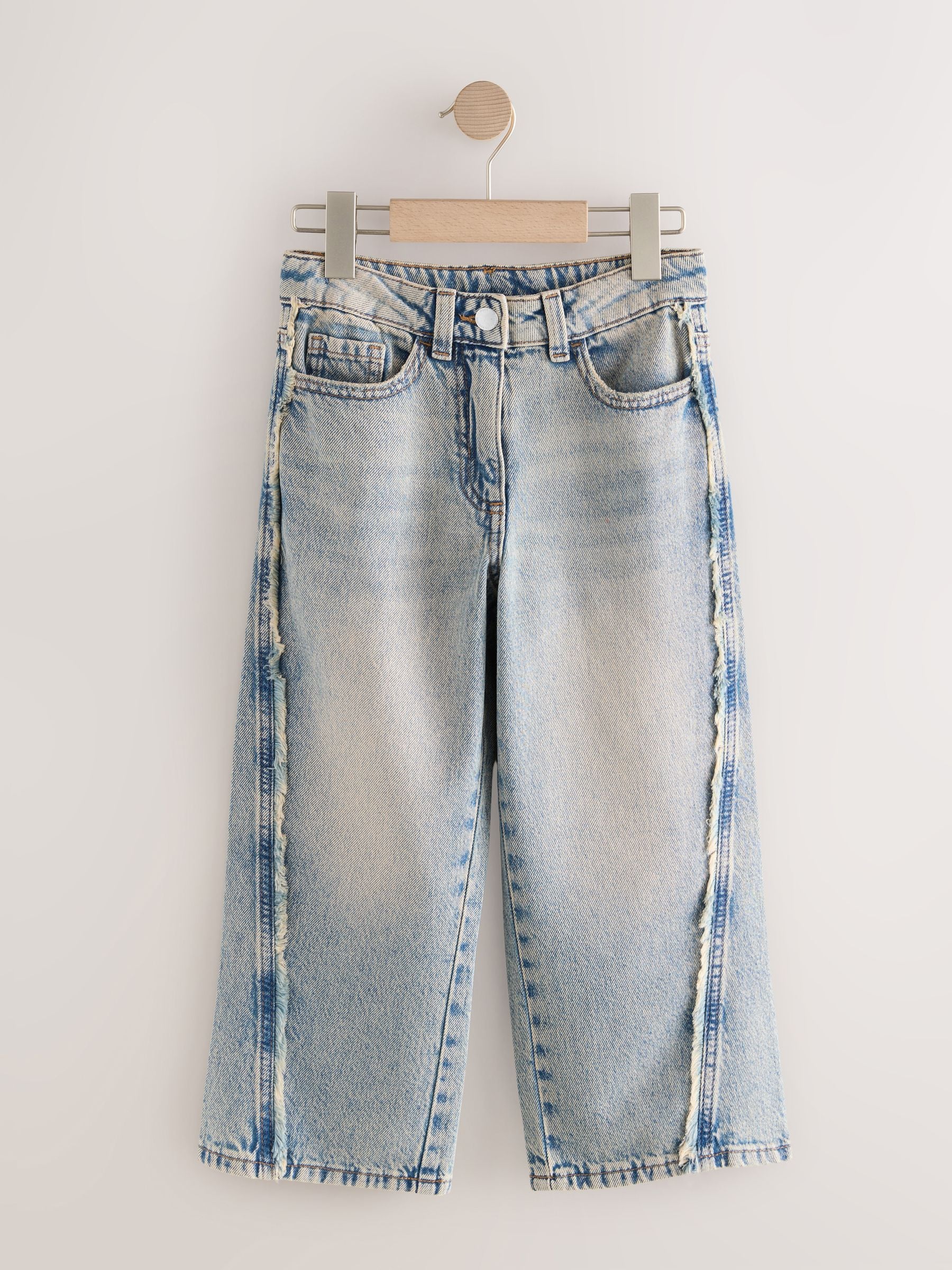 Denim Fray Seam Wide Leg Jeans (3-16yrs)