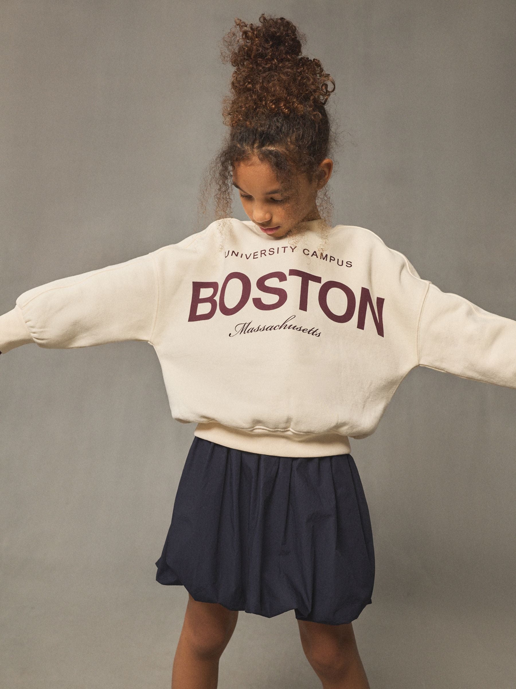Ecru Slogan Sweatshirt (3-16yrs)