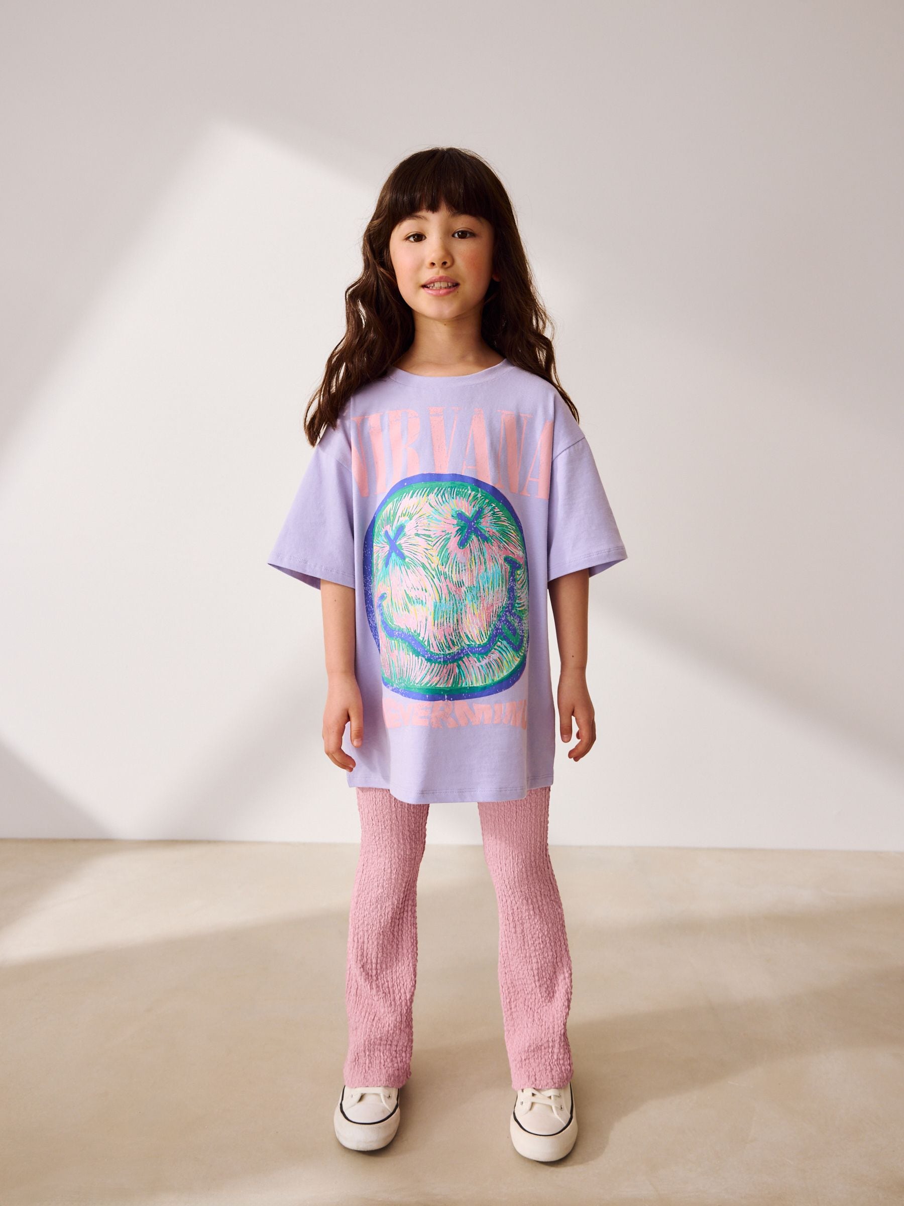 Pink Textured Flared Leggings (3-16yrs)