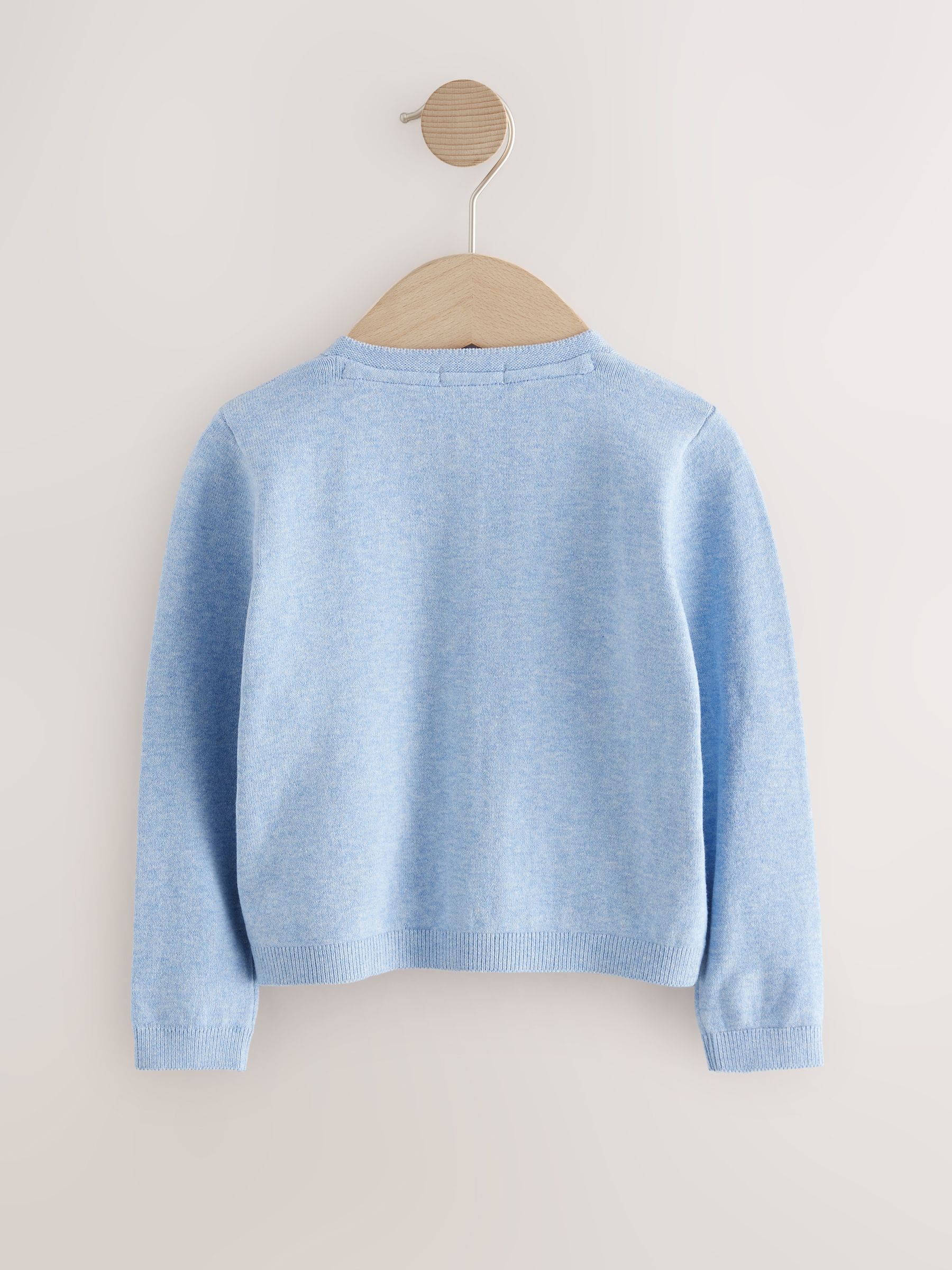 Blue Marl Cardigan (3mths-10yrs)
