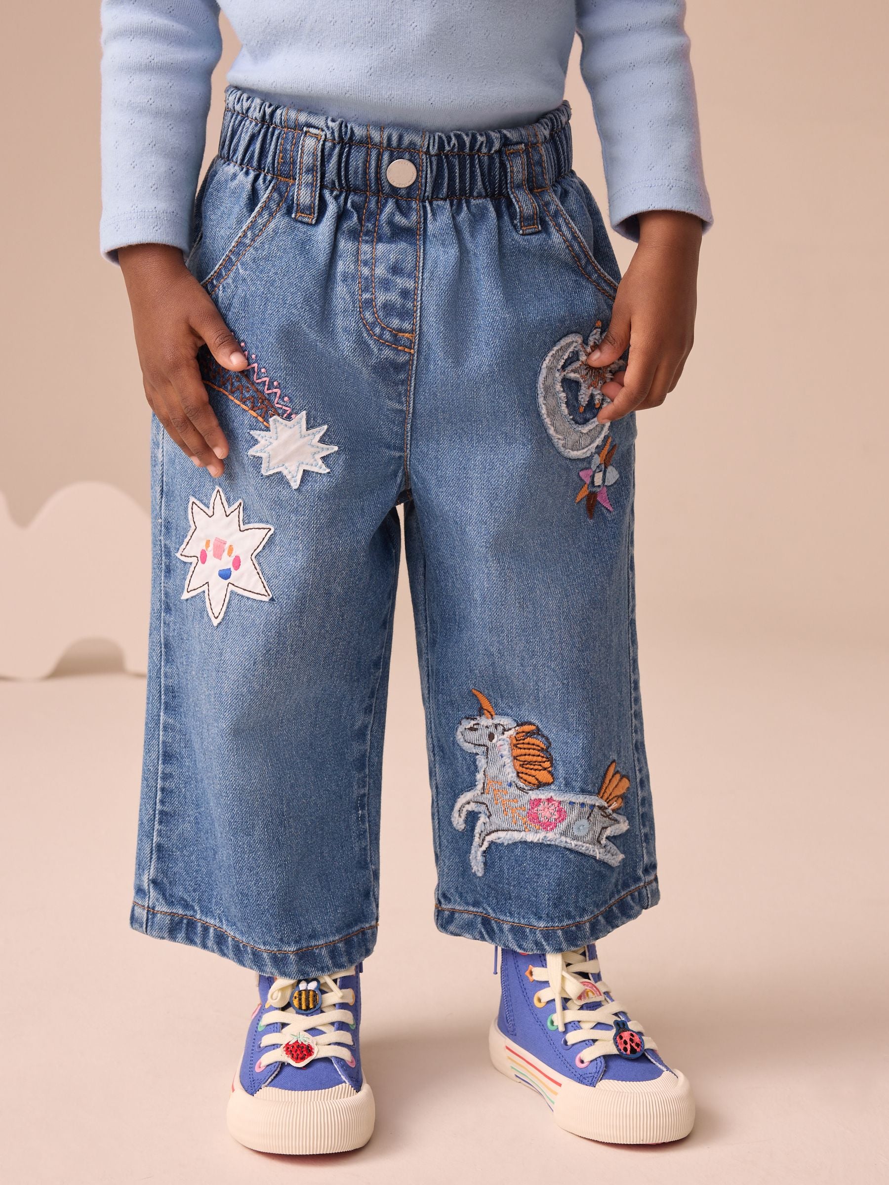 Denim Unicorn Embellished Jeans (3mths-7yrs)