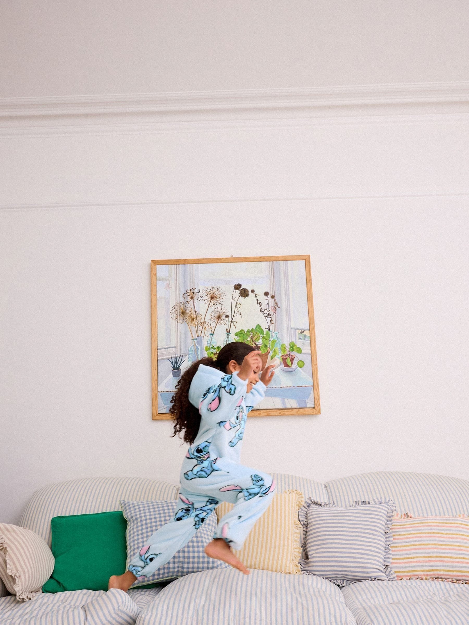 Blue Lilo & Stitch License Fleece All-In-One (3-16yrs)