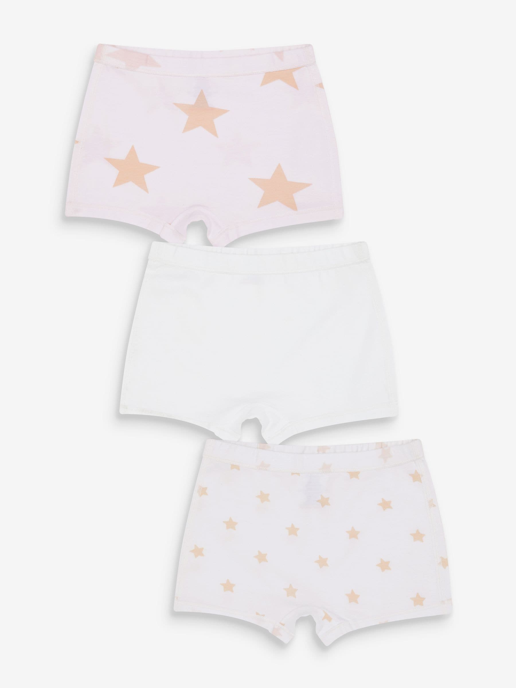 White/Pink 3 Pack Kind To Skin Shorts (1.5-12yrs)