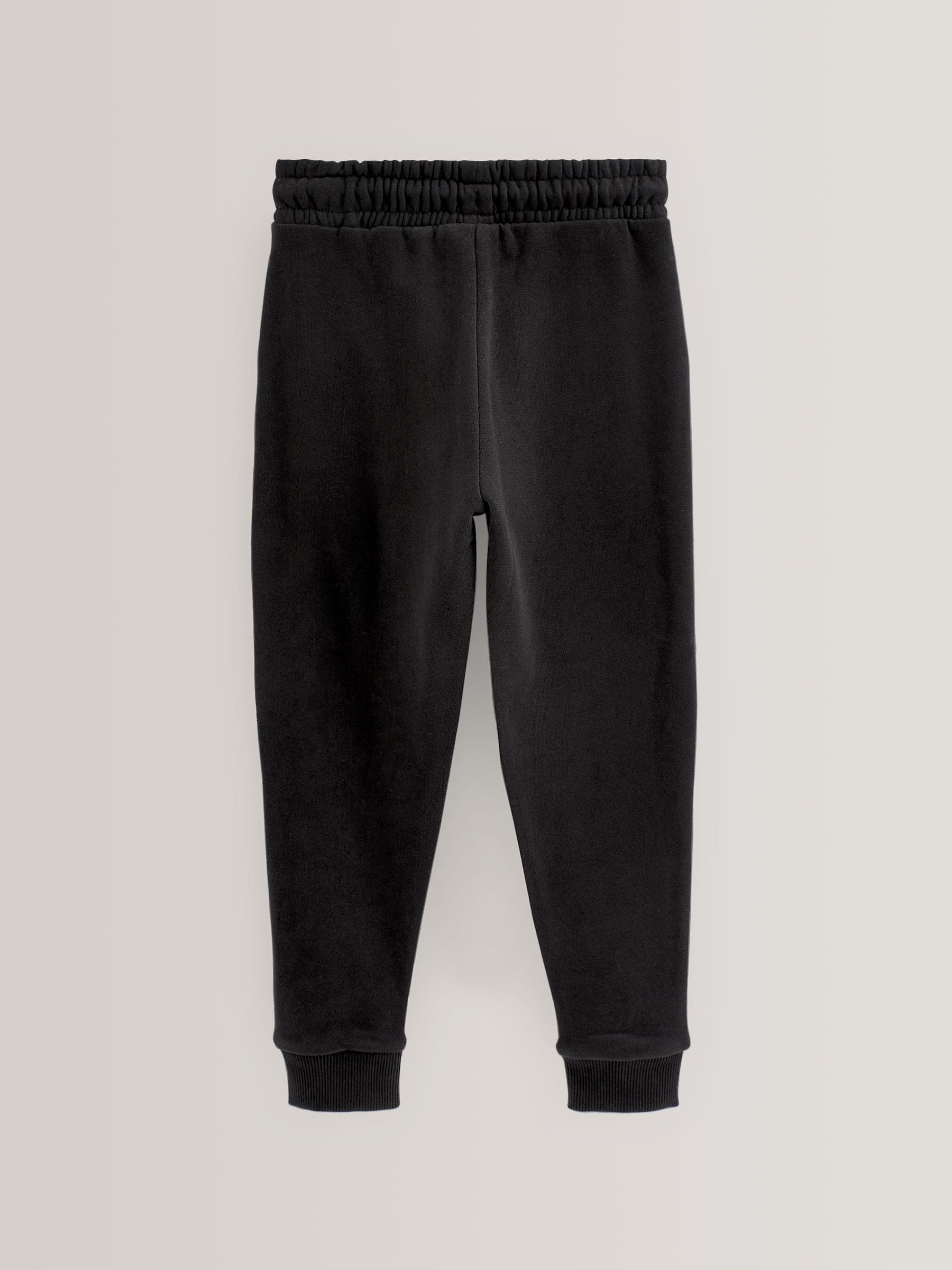 Black Soft Jersey Regular Fit Joggers (3-16yrs)