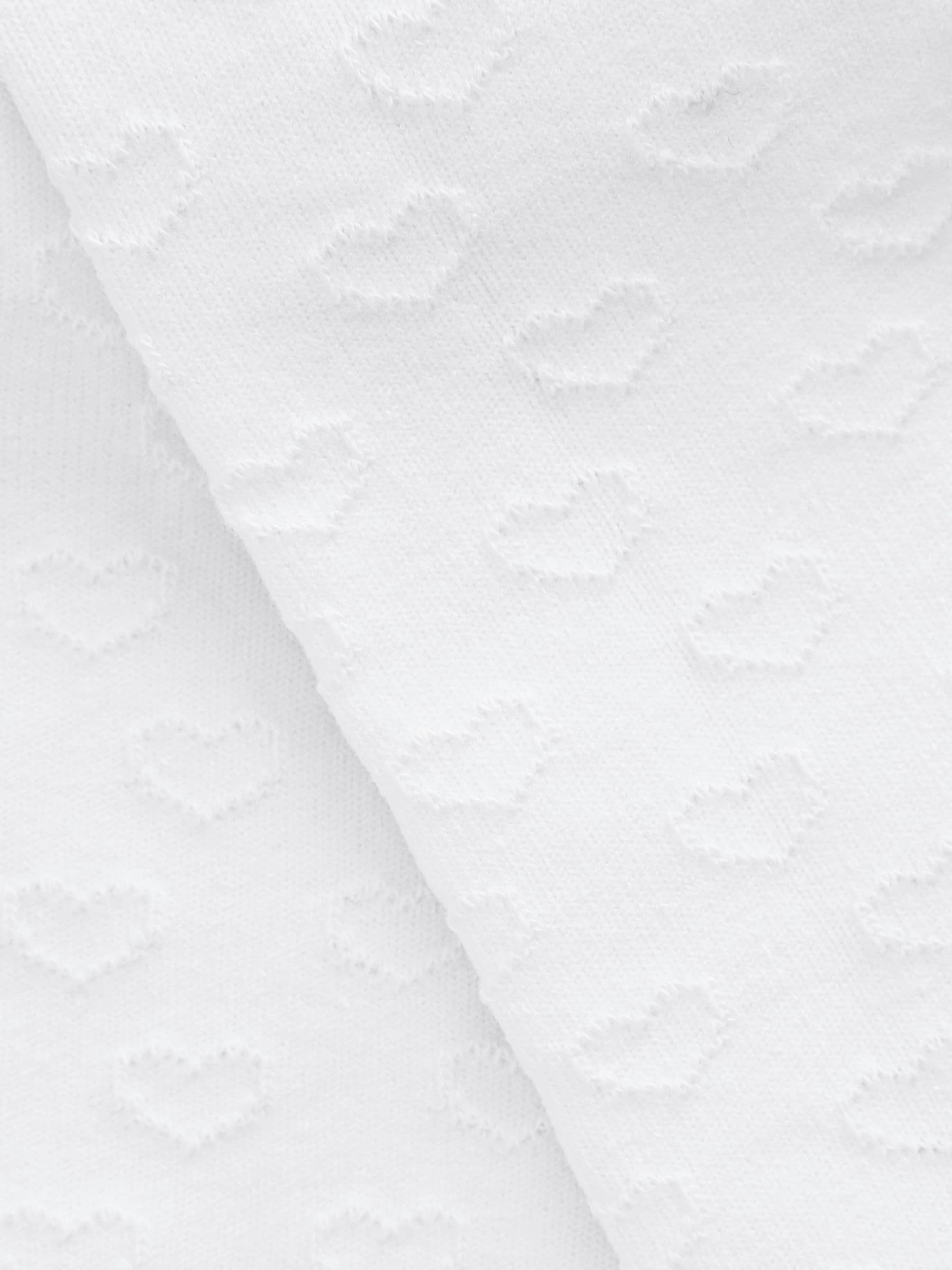 White Cotton Rich Textured Heart Tights