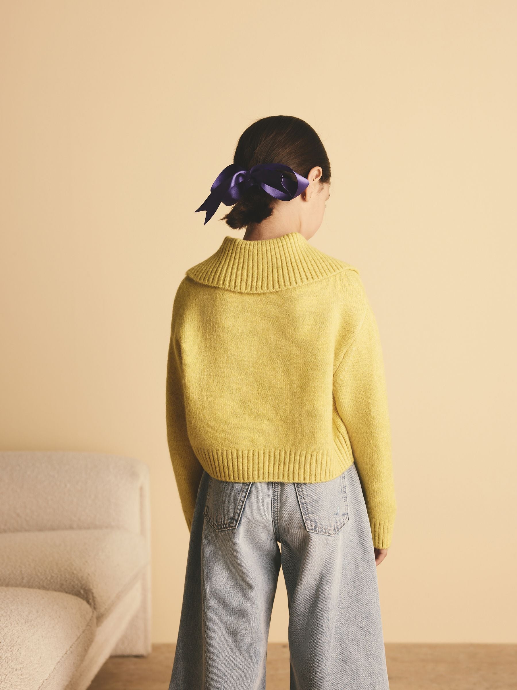 Olive Green Collar Jumper (3-16yrs)