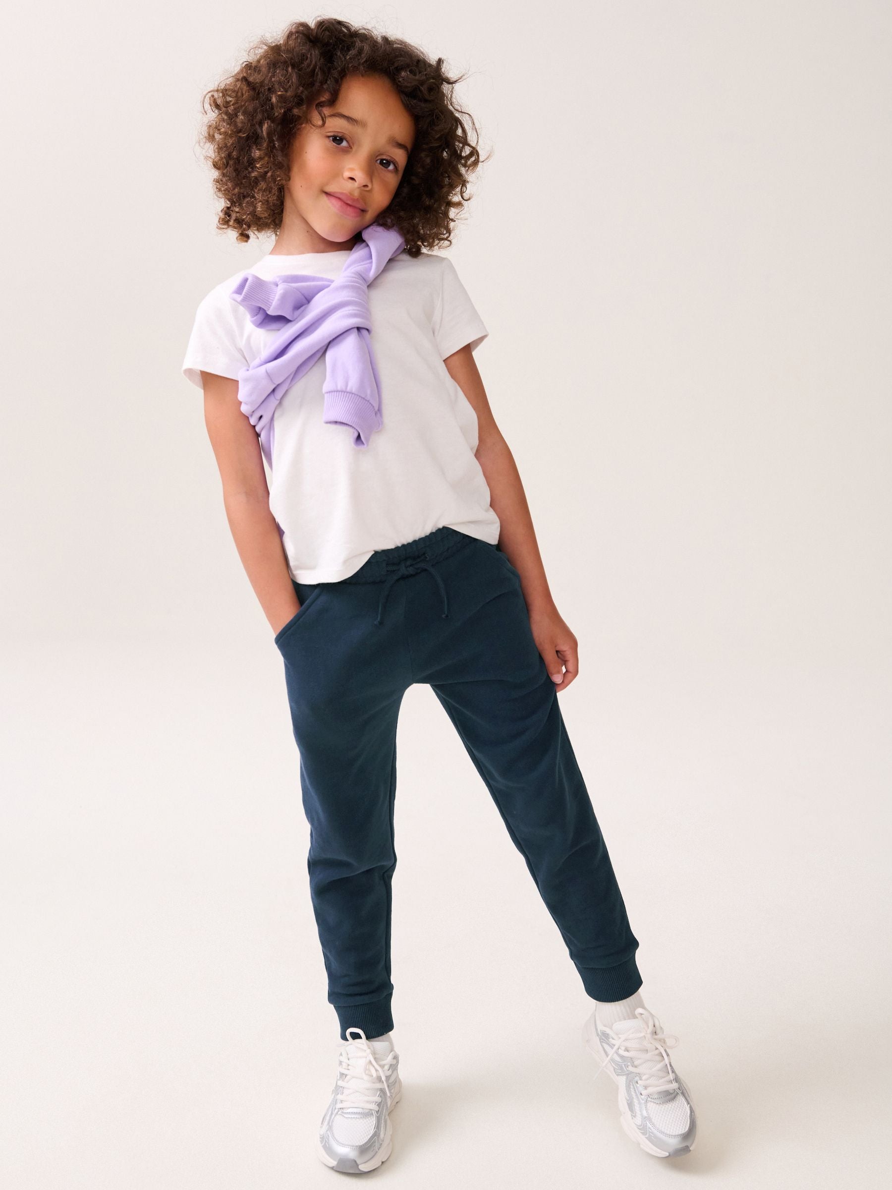 Navy Fleece Lined Joggers (3-16yrs)
